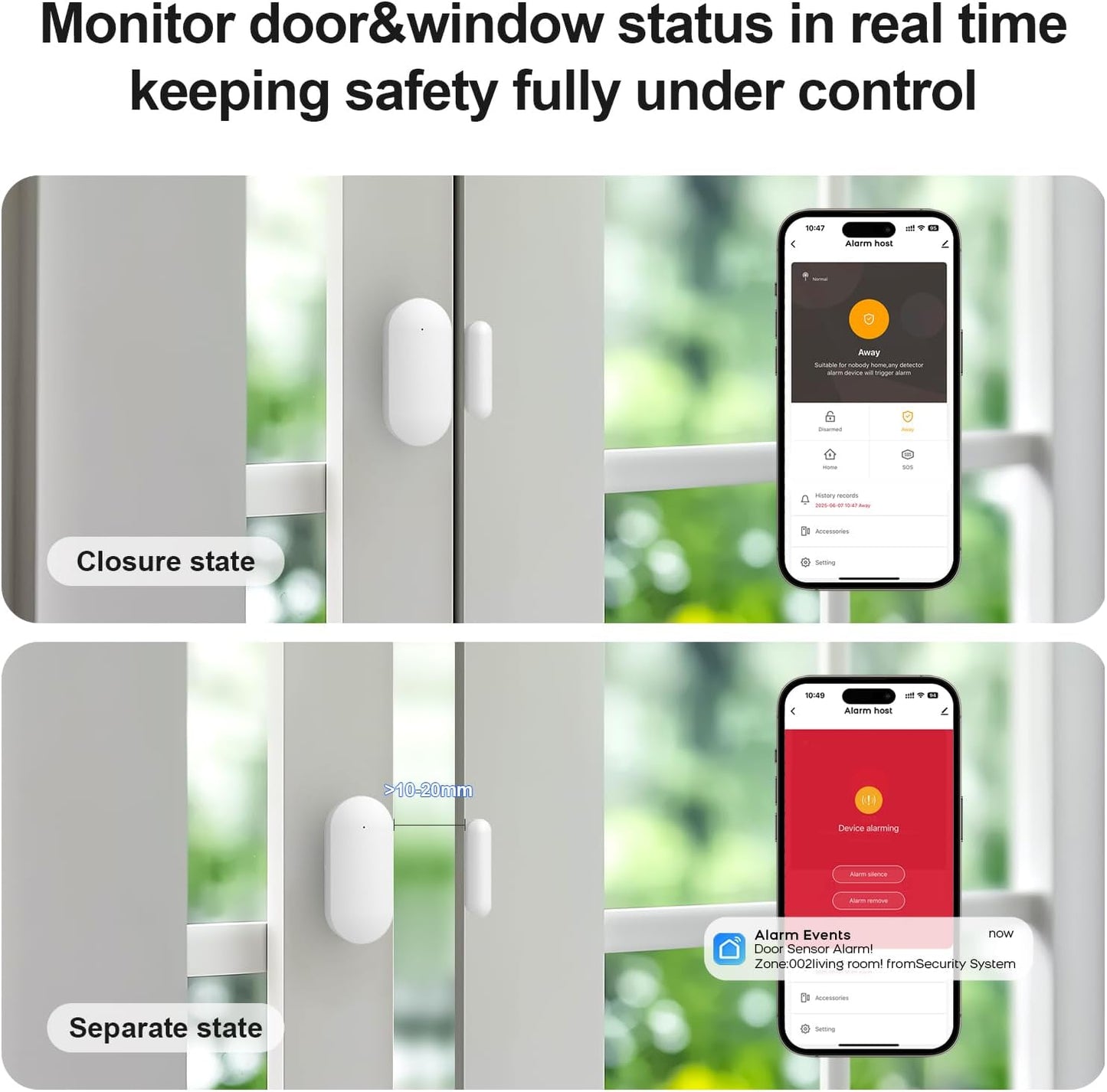 PGST Alarm System for Home Security,WiFi/4G Alarm System with Instant App Alerts&Auto Alarm Dial,Smart Life Tuya APPDoor/Window Sensors Compatible with Alexa,NO Monthly Fees Easy to Install