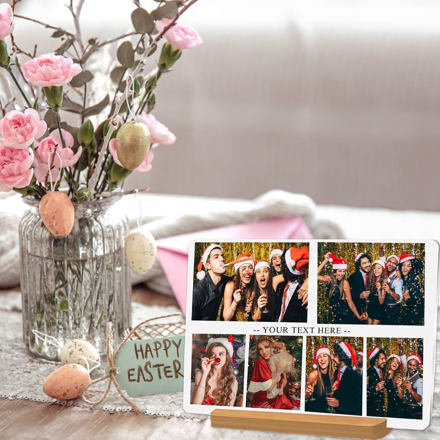 Custom Metal Photo Prints, Personalized Picture Frame with Your Photos, Customized Photo Gifts for Lovers, Couples, Family and Home Decor