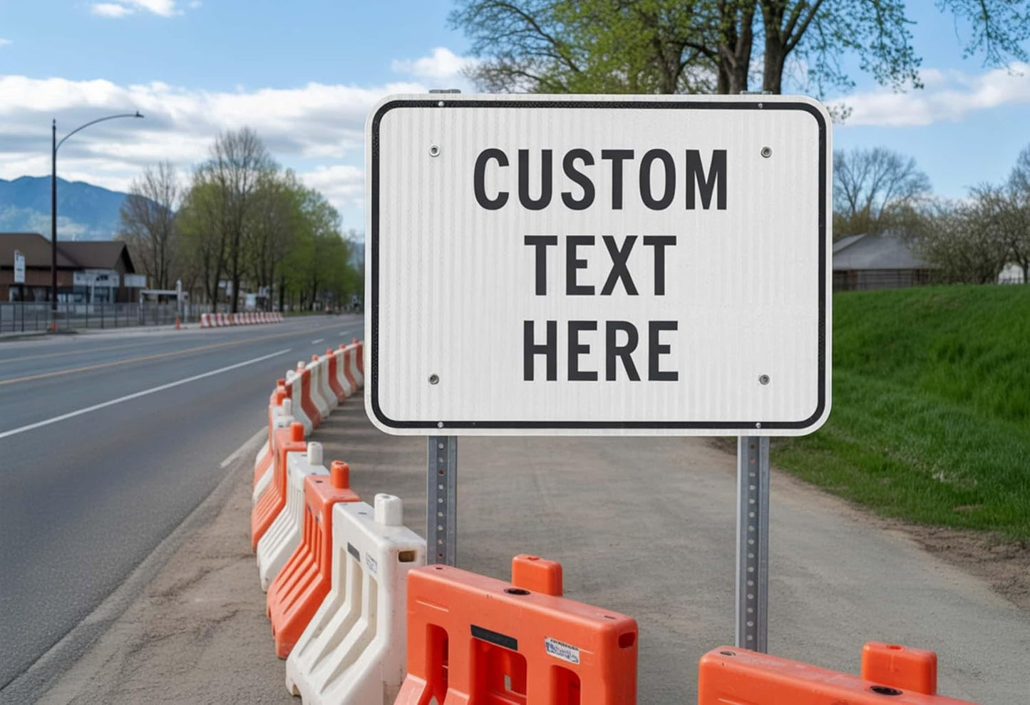 Custom Metal Signs for Business Outdoor, 24x18 Inches Reflective Option, Single/Double-Sided, Personalized Aluminum Signs, Rust-Free