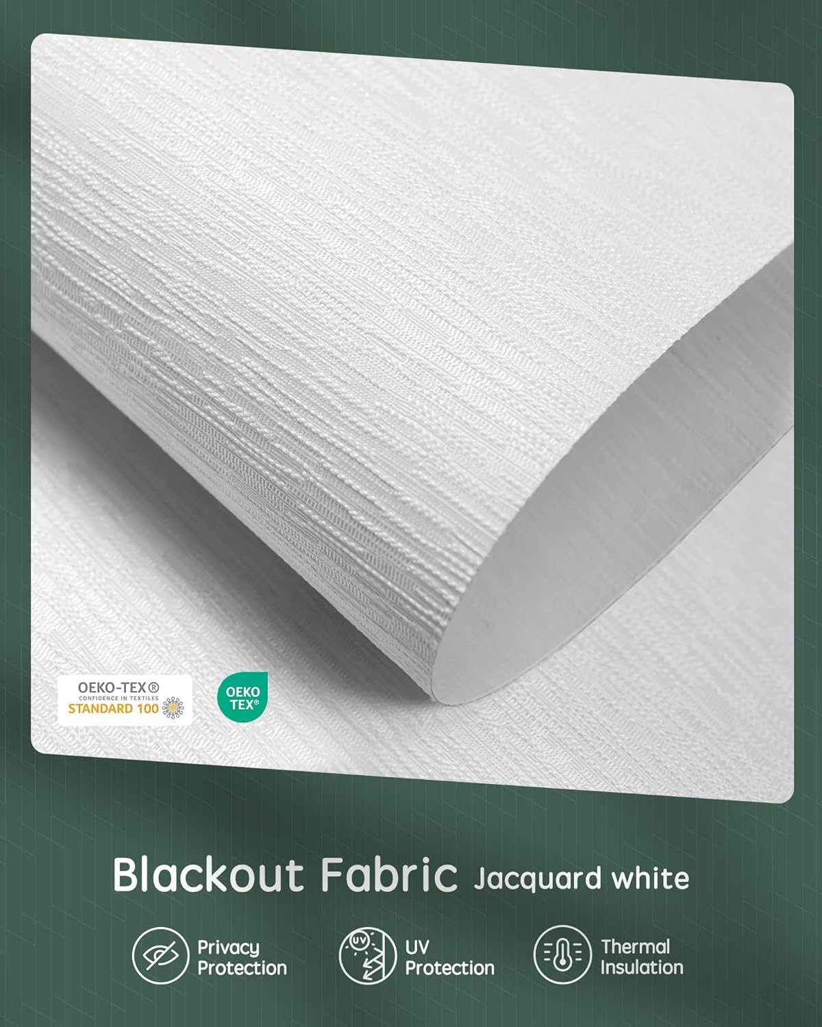 Yoolax Motorized Shades Dual Control, MotionFlex Motorized Roller Shades with App & Manual Control, Pull Down Automatic Shades for Indoor Windows, Custom Size(Blackout Jacquard White)