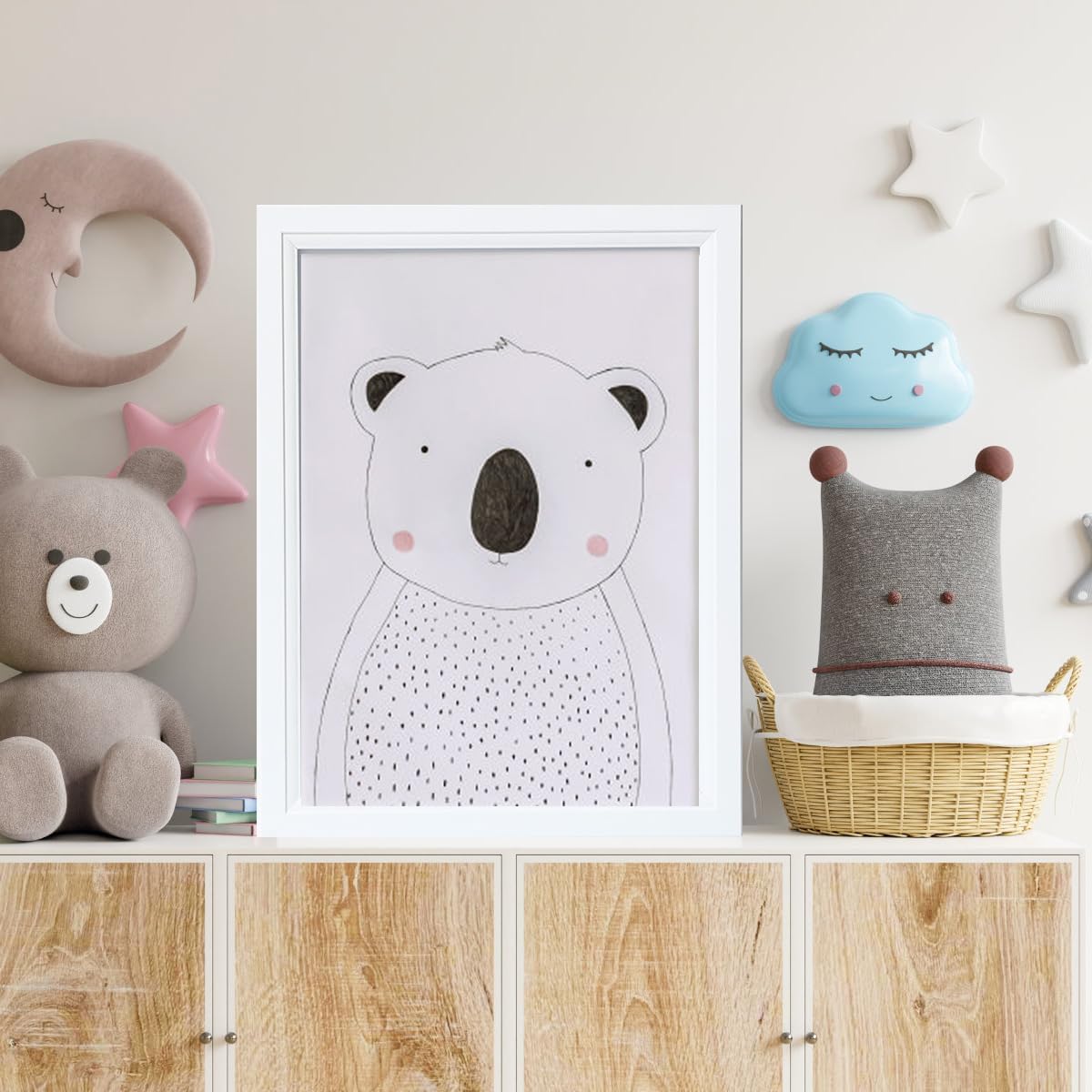 KTKDE 13x19 Picture Frame Set of 3, Wooden frames White, Vertical & Horizontal Wall Hanging for Wall Display,Studio Gallery Photo Frame for Photos, Posters & Art Prints