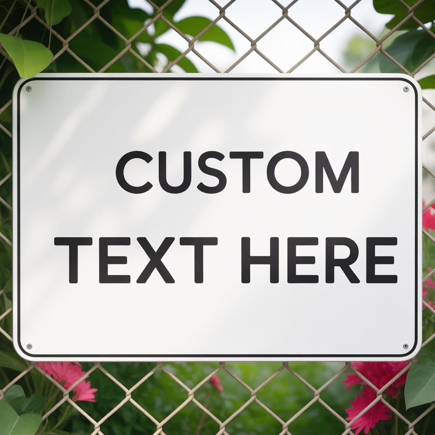 Custom Metal Signs for Business Outdoor, 14x10 Inches Reflective Option, Single/Double-Sided, Personalized Aluminum Signs, Rust-Free