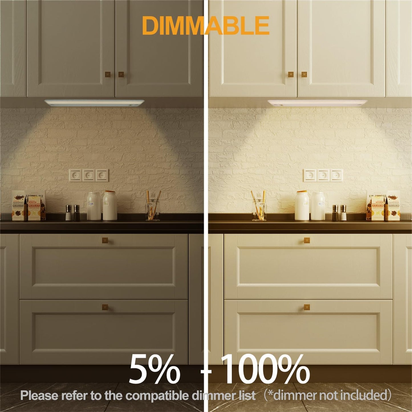 Ansen 3Packs of Under Cabinet Lights for Kitchen, 36in 22W 1426LM, Dimmable Hardwire Led Light for Closet, CRI>92, R9>90, 3 Color Temperature, 3000K/4000K/5000K(Warm White, Cool White, Daylight)