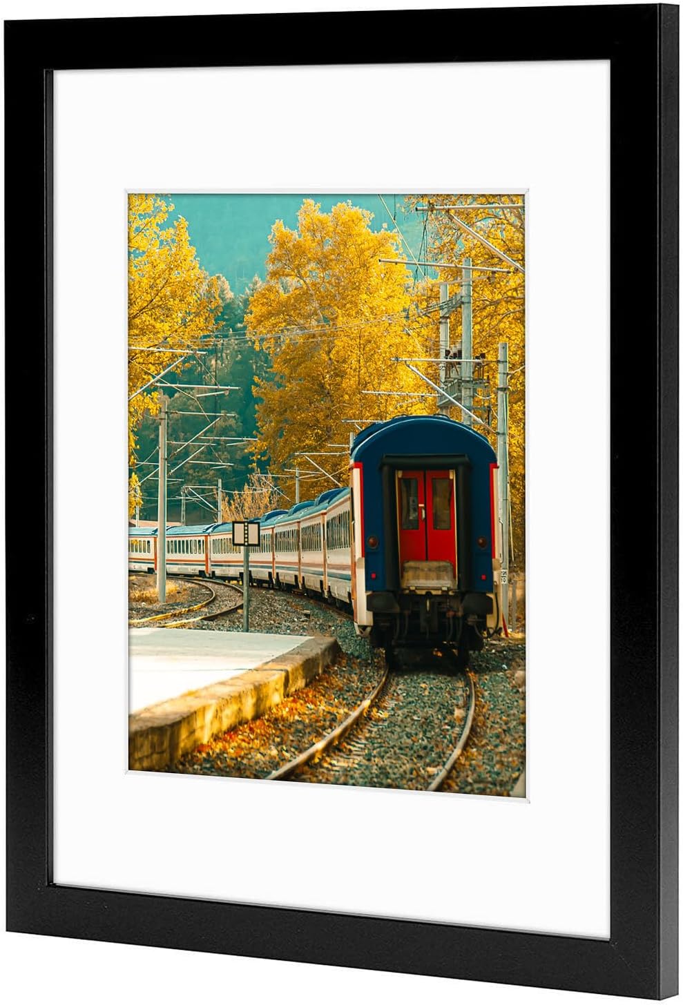 Golden State Art, 11x14 Picture Frame with Mat for 8x10 - High Definition Glass Wall Mounting Horizontal Vertical Display (Black, 2 Pack)
