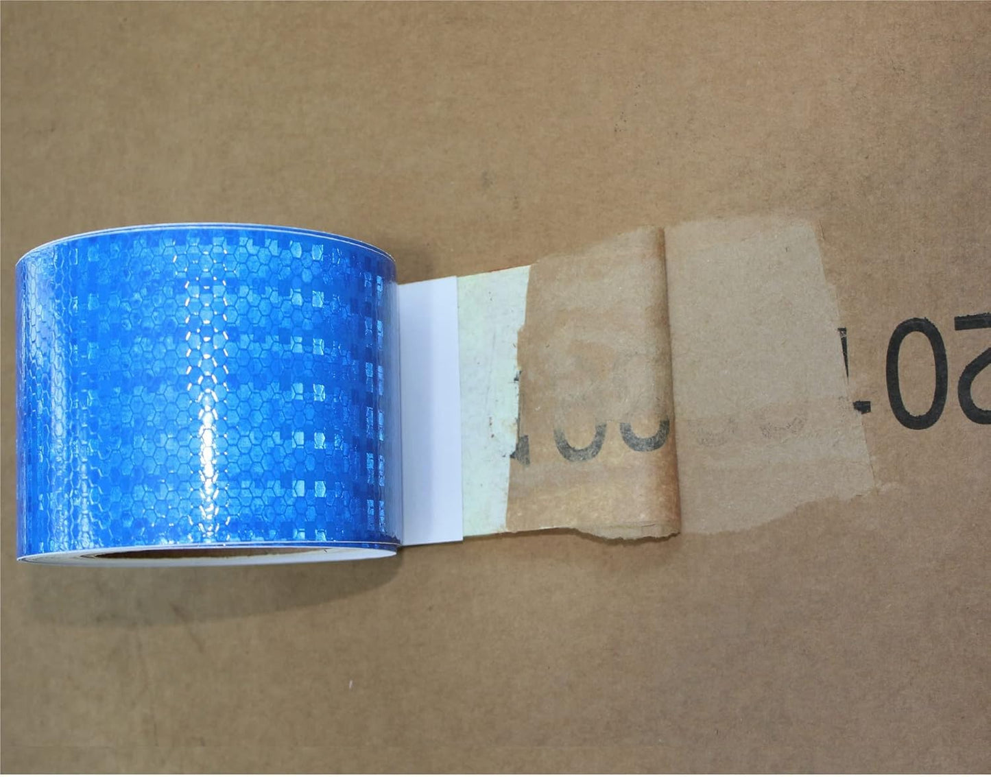 Blue Reflective Tape 3 inch Wide, Outdoor Waterproof High Visibility Warning Industrial Marking Tape, Safety Stickers (68 feet,3 Rolls)
