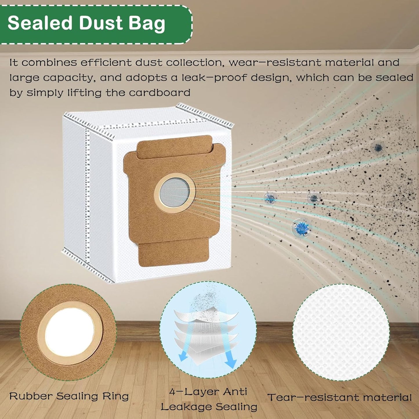 22 Pcs Replacement Parts for iRbot Roomba Plus 405 Combo/505 Combo Robot Vacuum Accessories Kit, Includes 2 Roller Brush,3 HEPA Filters, 4 Mop Pads, 6 Side Brush, 6 Dust Bags