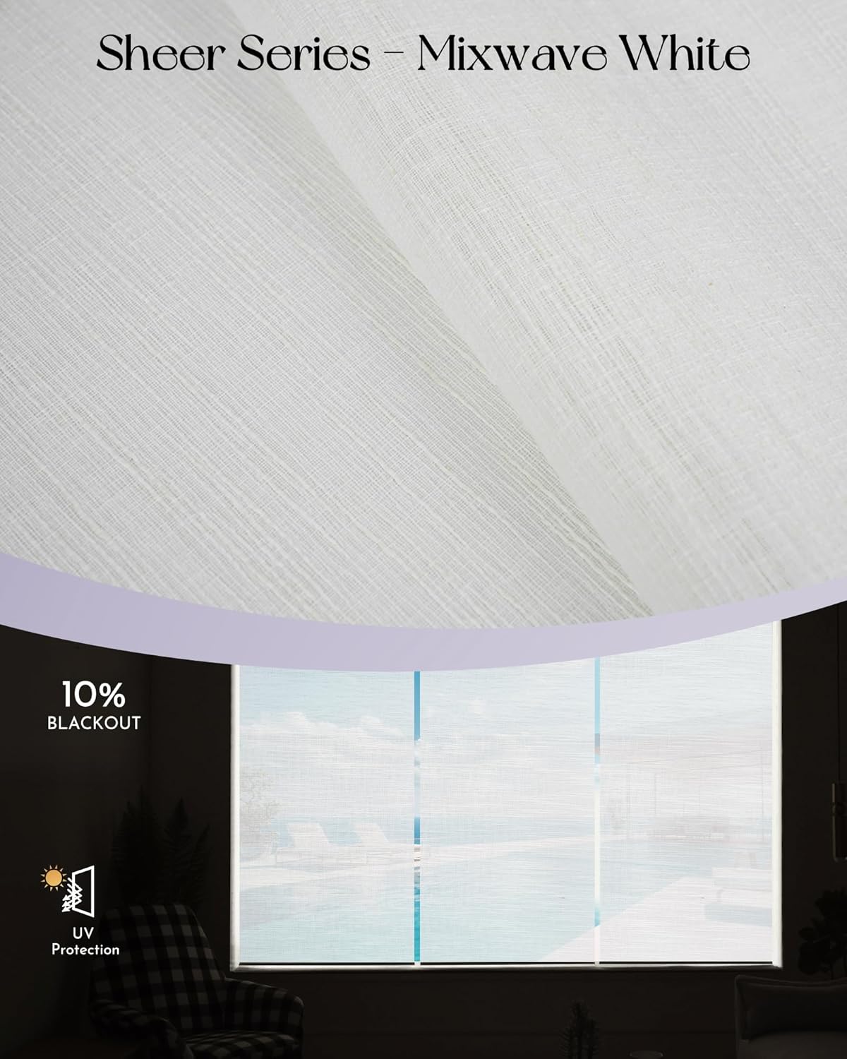 Graywind Motorized Light Filtering Shades Compatible with Alexa Google Rechargeable Remote Control Smart Blinds Automatic Window Shade with Valance for Home Office, Custom Size (Mixwave White)