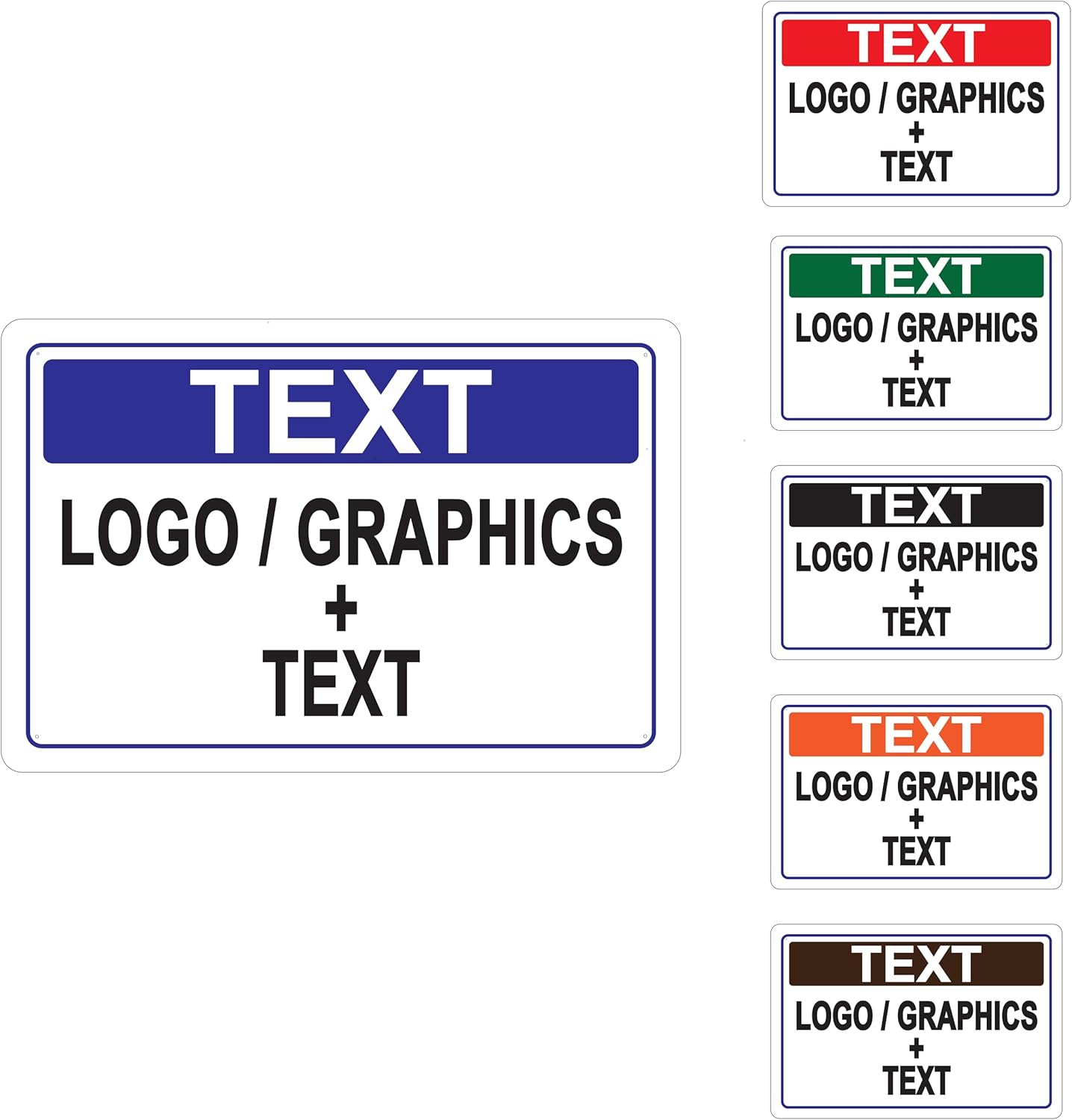 Custom Metal Sign, Choose your own Colors, Fonts. Add Graphics, Outdoor Protection. Heavy-Duty Rust-Free Commercial Grade Aluminum Sign - 7"x10" (landscape style 2)