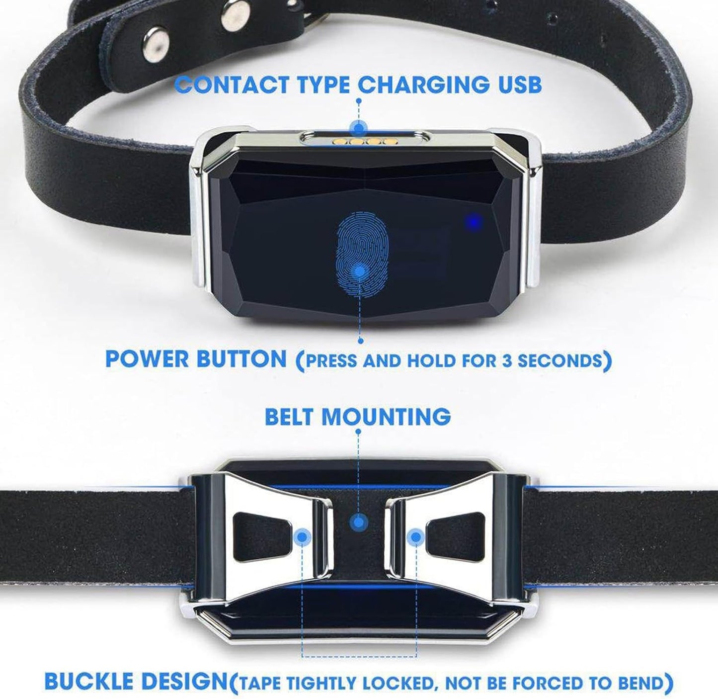 Smart GPS Dog Collar Tracker 2-in-1, Waterproof Pet Collar with App, Unlimited Range, Precise Positioning, Wireless Dog Fence for Small Medium Large Dogs, Compatible iOS/Android, Black