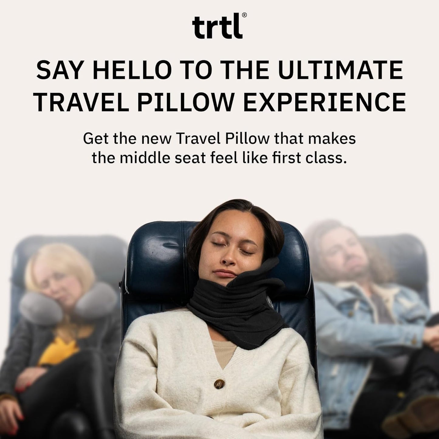 trtl Pillow - Scientifically Proven, Super Soft Neck Support Travel Pillow for Sleeping - Lightweight and Machine Washable - Ergonomic Design for Traveling on Airplanes, Cars, and Trains - Grey