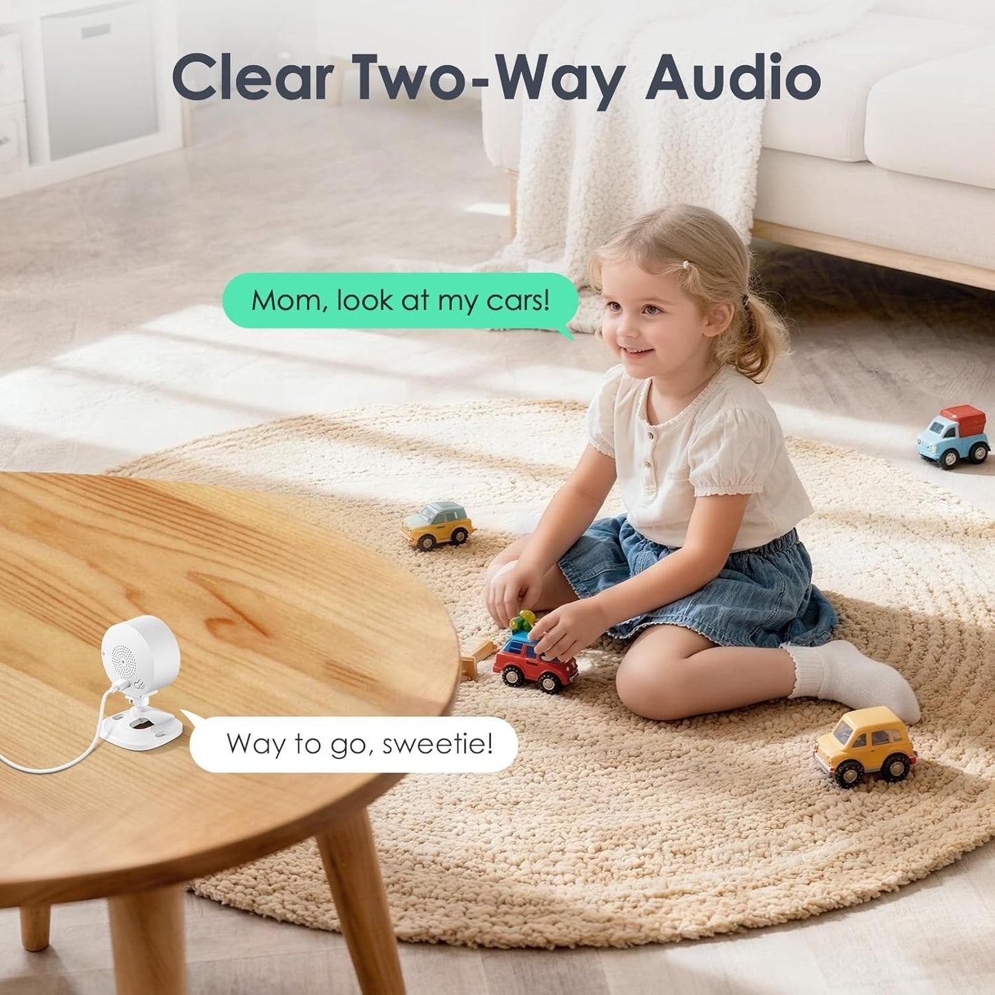 YOTON 1080P Indoor Security Camera for Baby Monitor, Pet Camera with Night Vision, 2-Way Audio, Motion Detection, Cloud & SD Card Storage, Easy Setup, Works with Alexa & Google Assistant, 1-Pack