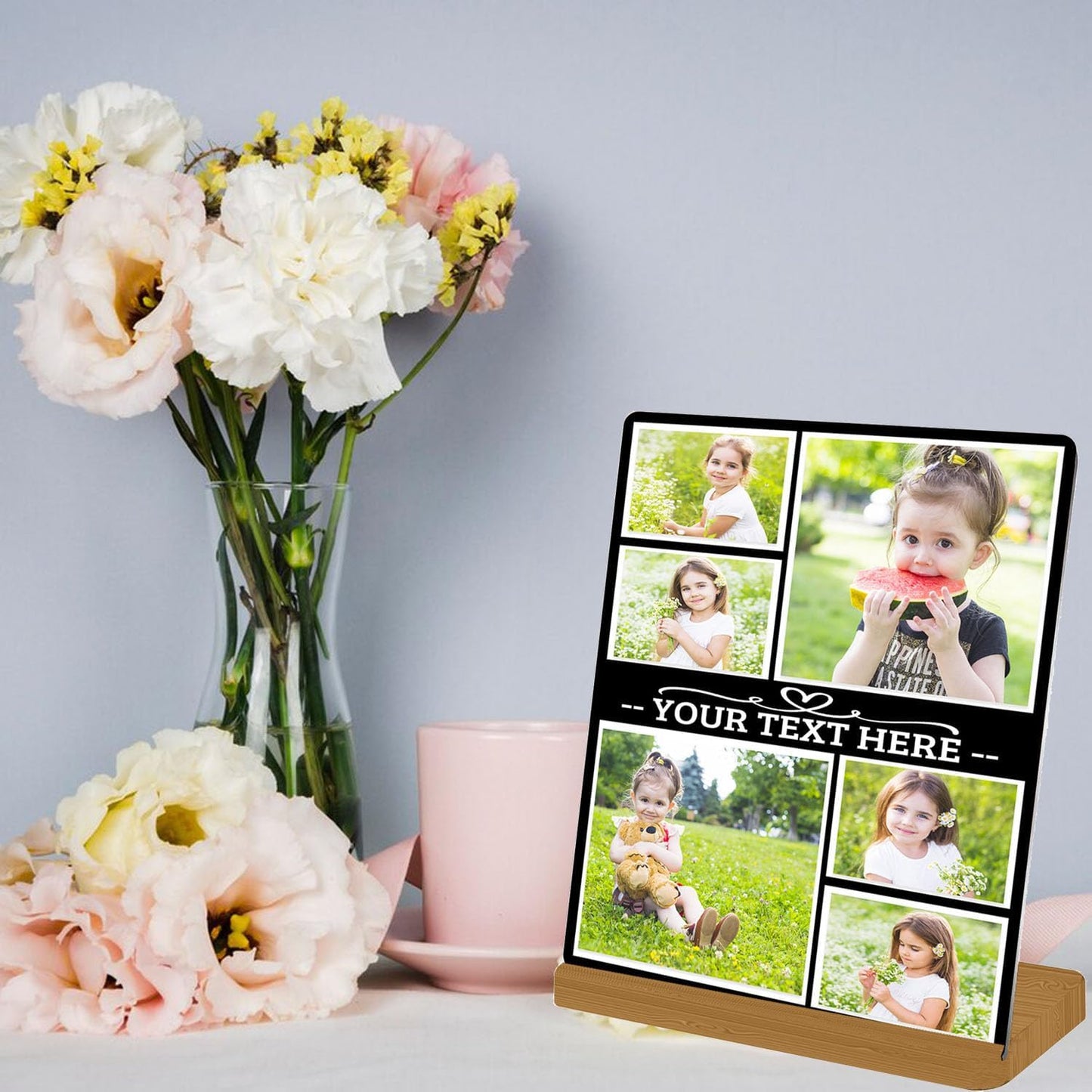 Custom Metal Photo Prints, Customize Frames with Your Pictures, Personalized Picture Gifts for Lovers, Couples, Family and Home Decor, StyleI, XY1101