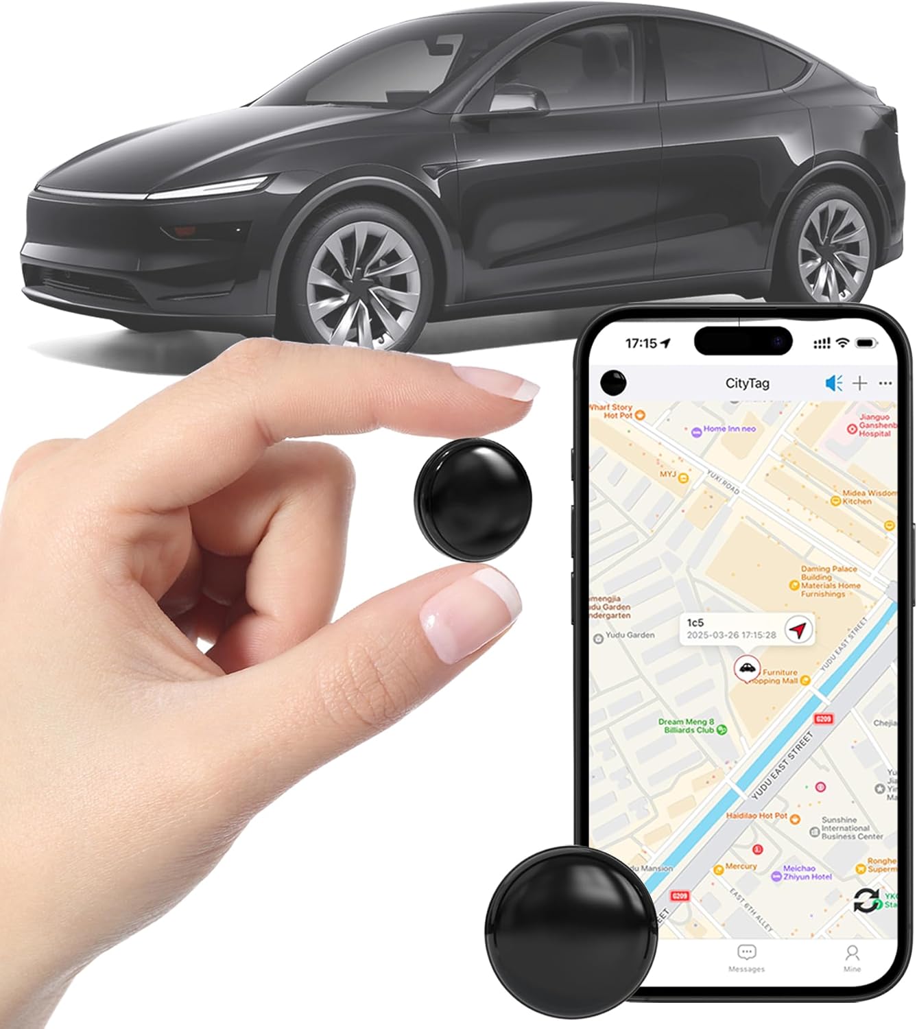 GPS Tracker for Vehicles - Hidden Tracking Devices for Cars, GPS Tracker for Vehicle No Monthly Fee, Car Tracker Device with Real-Time Location, No Subscription, Compact Tracker Device