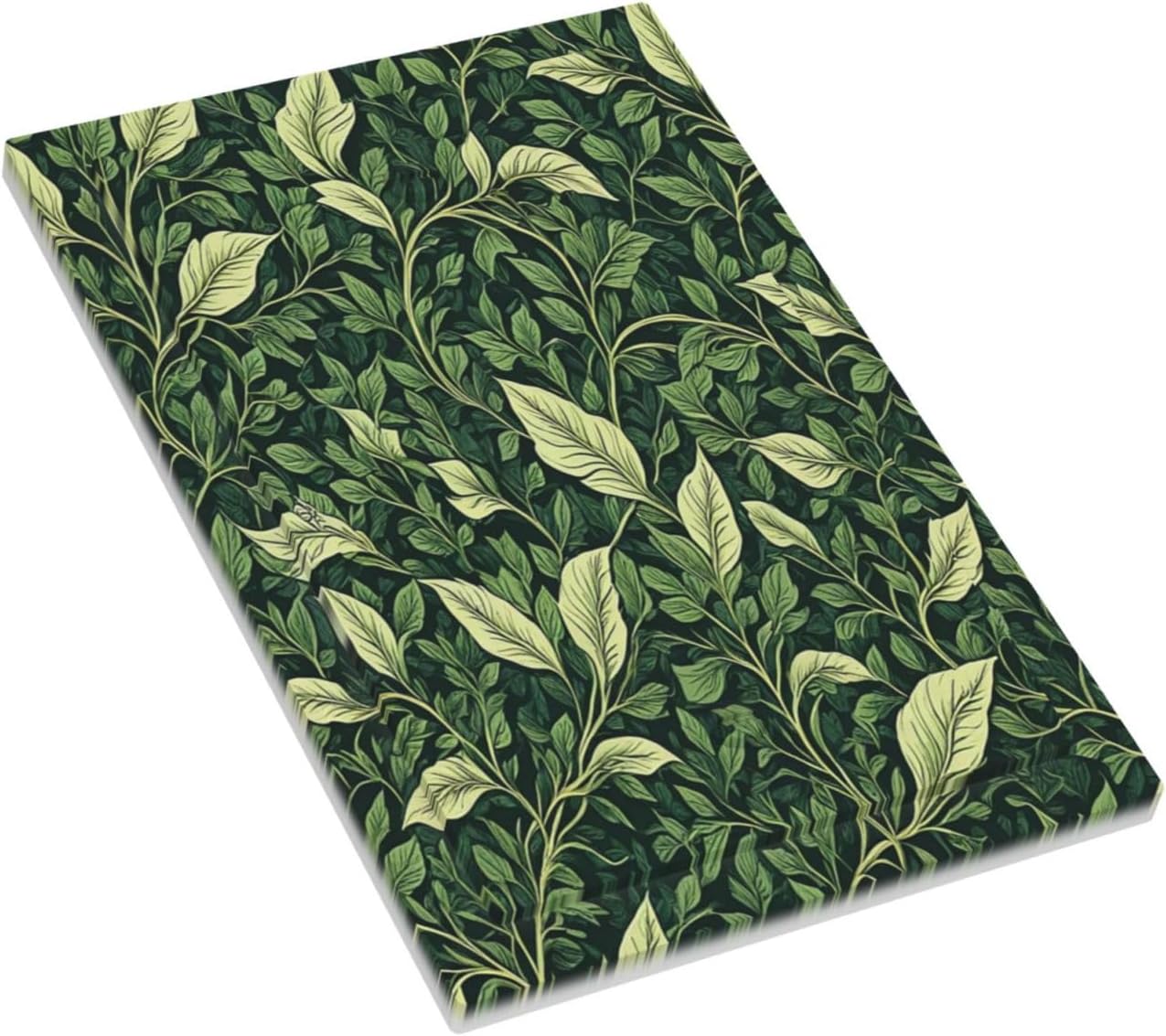 Vintage Green Plant Leaves 1-Gang No Device Blank Wallplate Electrical Light Switch Covers Decorative Receptacle Face Plate Cover for Bathroom 5 X 3 IN