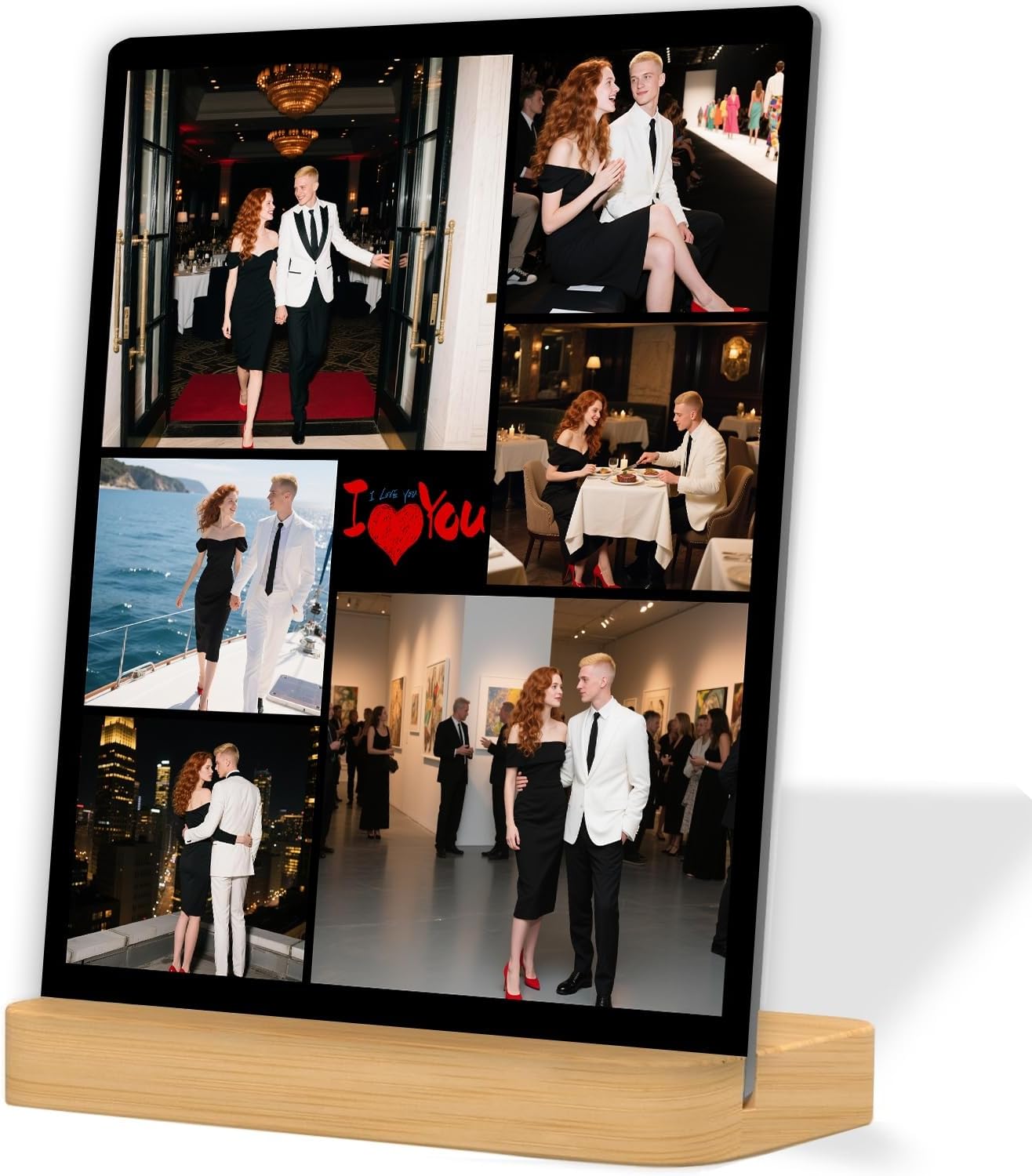 Custom Metal Photo Prints, Personalized Print Photos Frame for Desk, Customize Picture Frames Gifts for friend, remember, Lovers, Family Home