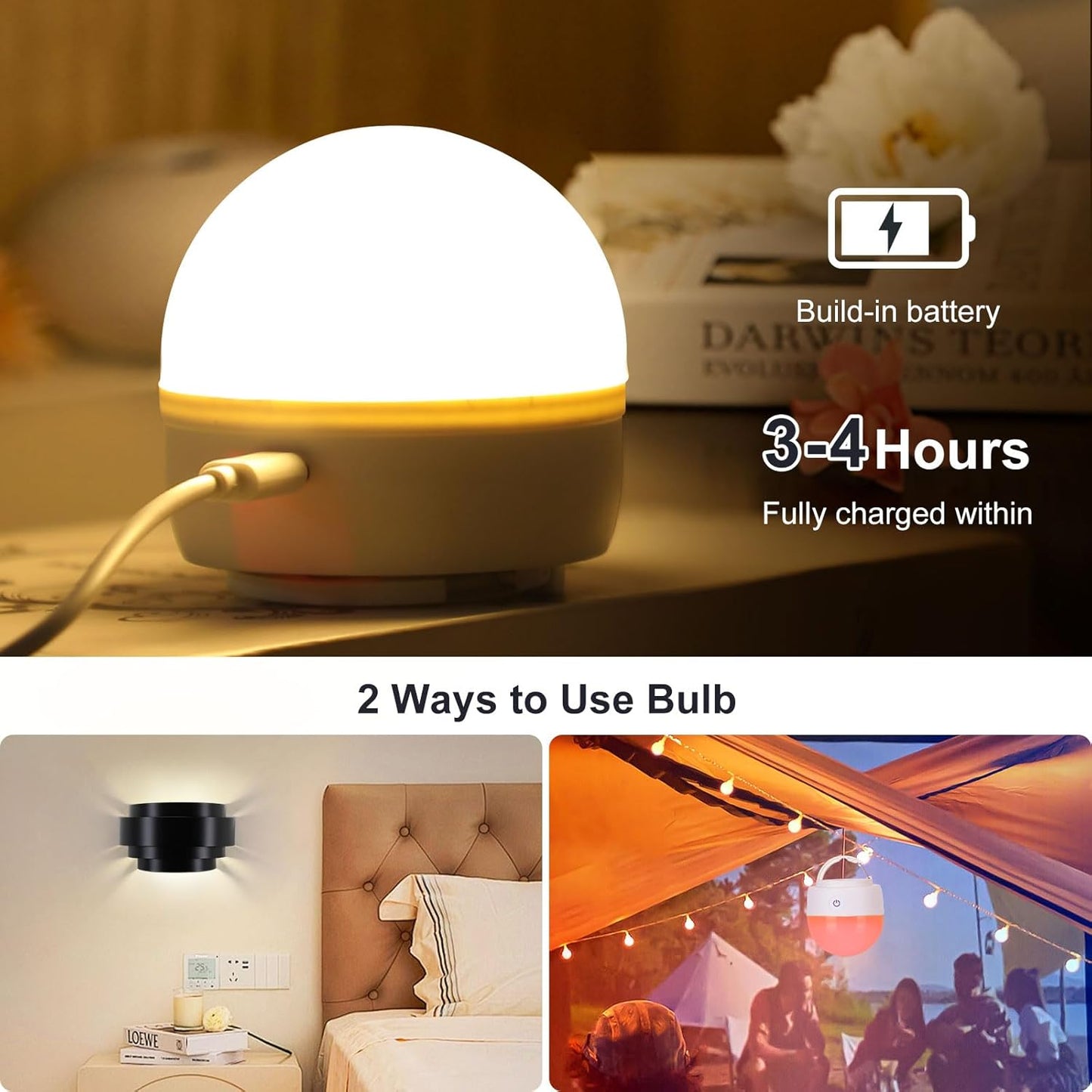Lightess Rechargeable Wall Sconces with Remote Control, Cordless Wall Light Battery Operated Dimmable, Black Light Fixture for Living Room Bedroom, 16 RGB Colors, Bulb Included