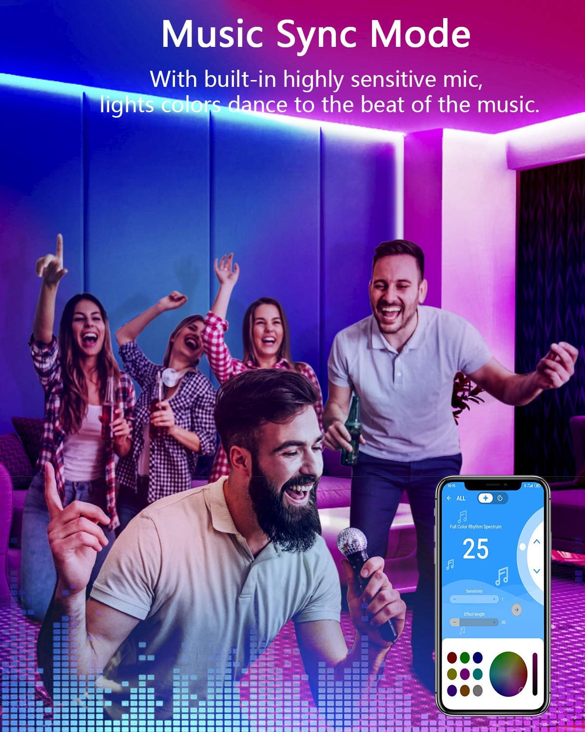 ALITOVE WS2812B Controller Bluetooth Music Sync WS2811 Addressable RGB LED Controller with RF Remote Dual Signal Output DC 5V~24V for SK6812 WS2812 SM16703 1903 3Pin Dream Color LED Pixel Strip Lights