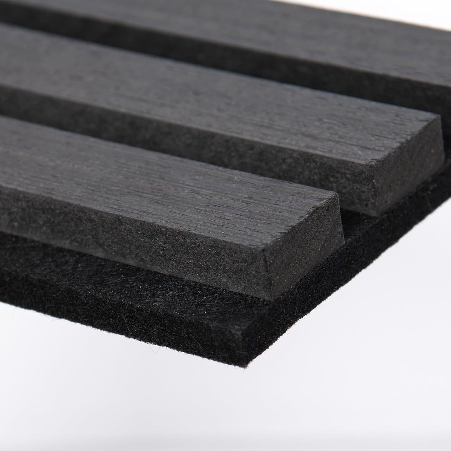 Sample Wood Salt Acoustic Wall Panels, Soundproof Wooden Wall Panels, 3D Fluted Sound Absorbing Panel, Dark Gray, Sample Pack
