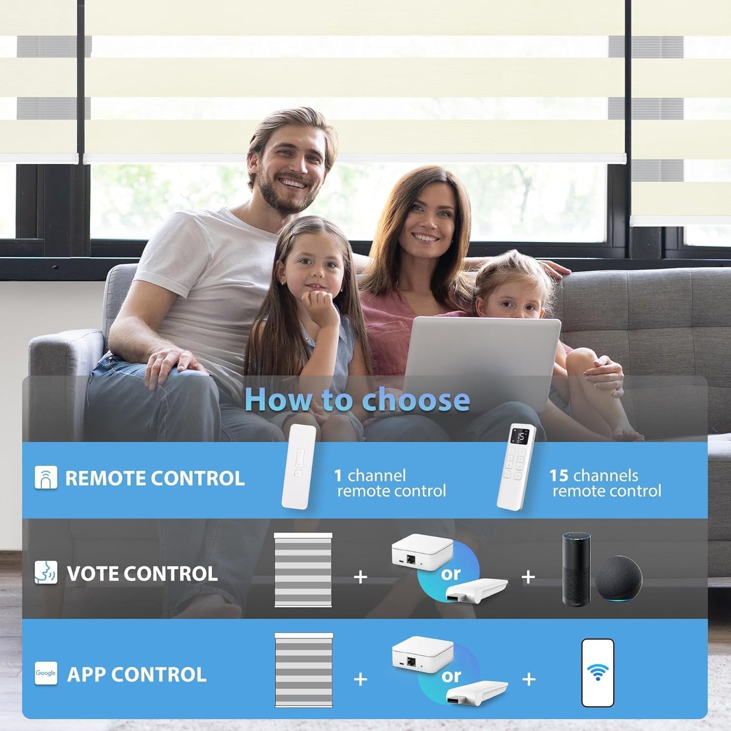 LazBlinds Motorized Zebra Roller Shades, Rechargeable Smart Blinds with Remote Control, Custom Size Light Filtering Dual Layer Roller Sheer Shades, Cream