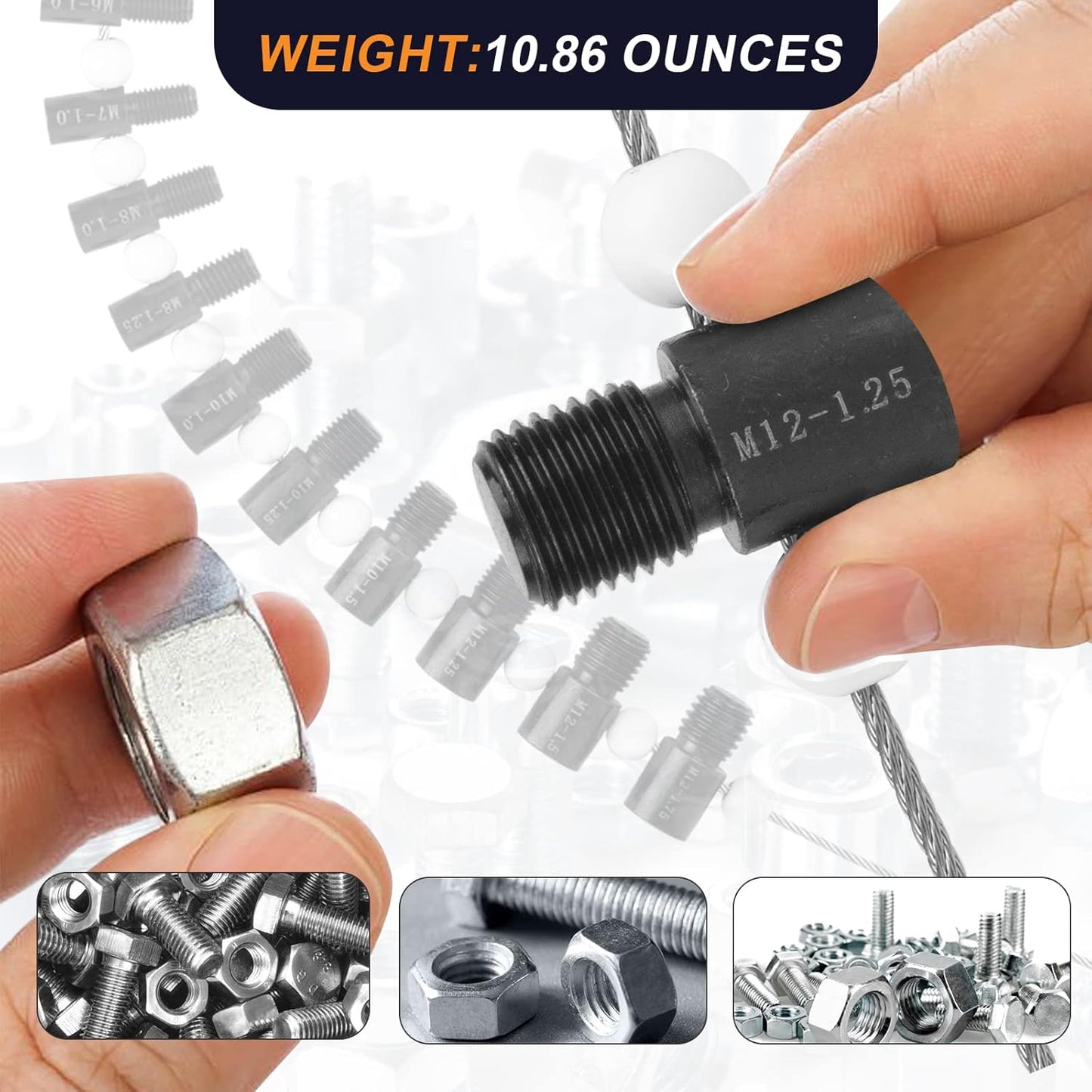 Nut & Bolt Thread Checker - 26 Male/Female Gauges - 14 Inch & 12 Metric for Quickly Checking Nuts and Bolts Inch or Metric and Verifying The Size