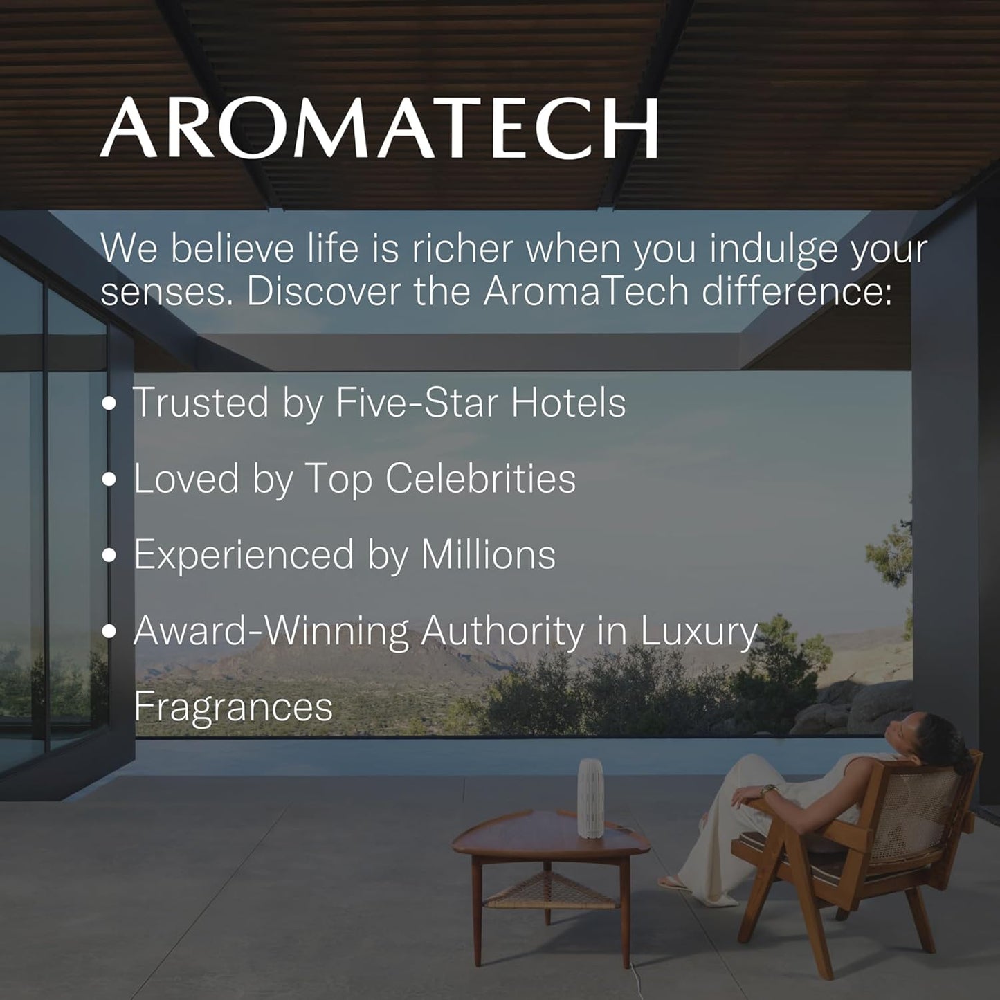 AromaTech Santal Premium Aroma Oil – Inviting & Versatile Home Fragrance with Notes of Sandalwood, Leathery Papyrus & Cardamom for Scent Diffusers, Cold-Air and UltraSonic Scent Machines – 60 mL