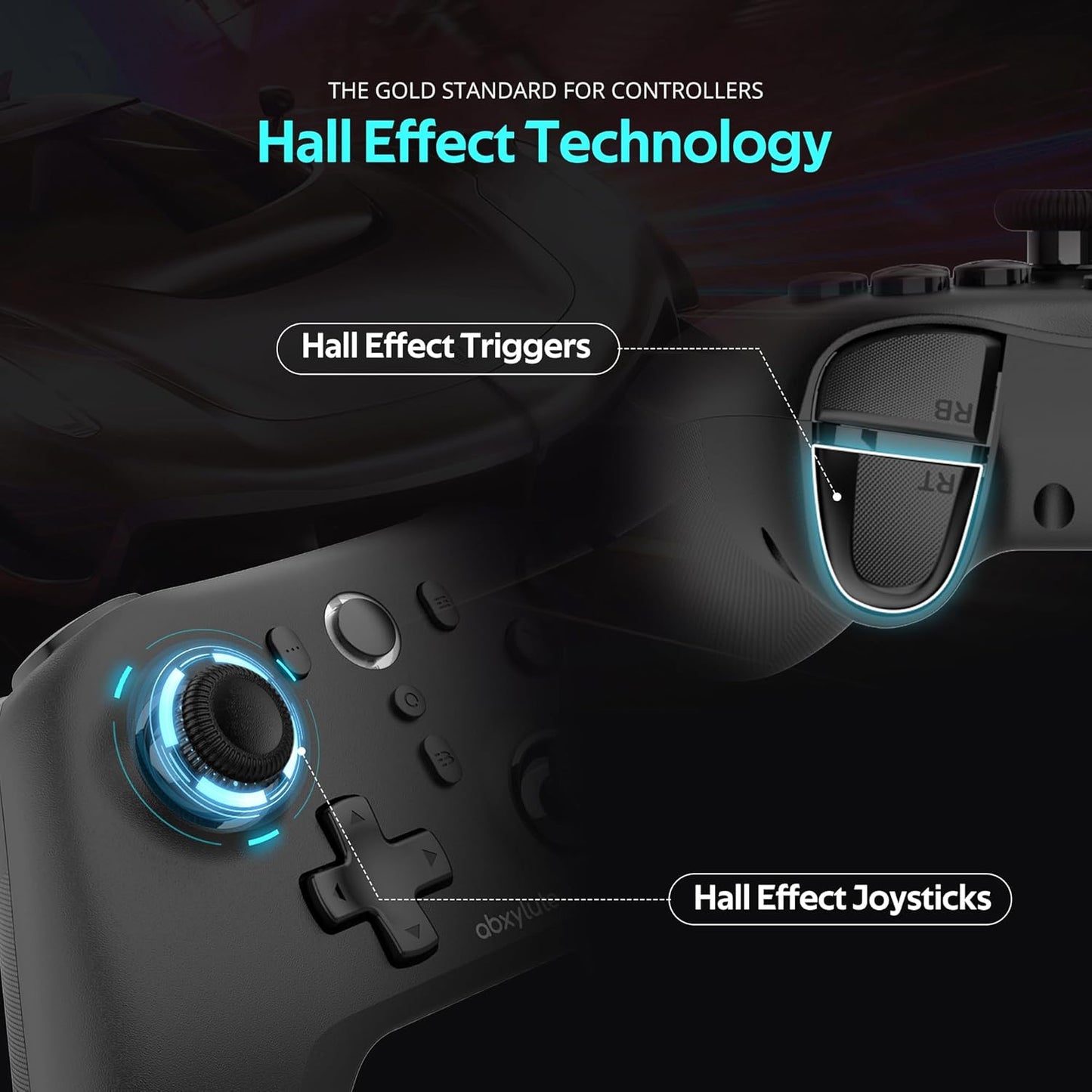C6 Wireless PC Controller, Bluetooth Game Controller- 1000Hz Polling Rate- Hall Effect Joystick for Windows PC, Nintendo Switch, Switch 2, Steam Deck, Android TV/Mobile, iOS, MAC &Tesla Vibration Turbo