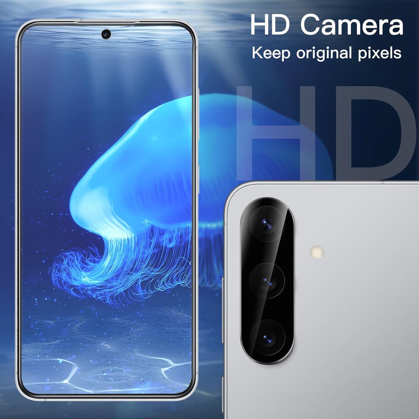 JETech Privacy Screen Protector for Samsung Galaxy S25 5G with Camera Lens Protector, Anti-Spy Tempered Glass Film, Fingerprint ID Compatible, 2-Pack Each
