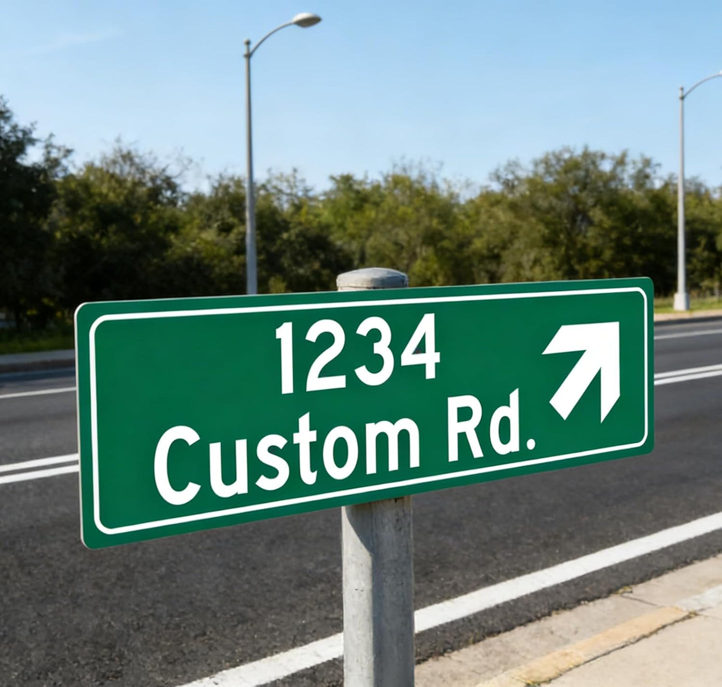 Custom Street Sign Left or Right Arrow, Double Sided/Reflective Option, 24''x10'', Personalized Road Address Large Metal Sign, Customize for Business, Office, Outdoor, Home, Delivery
