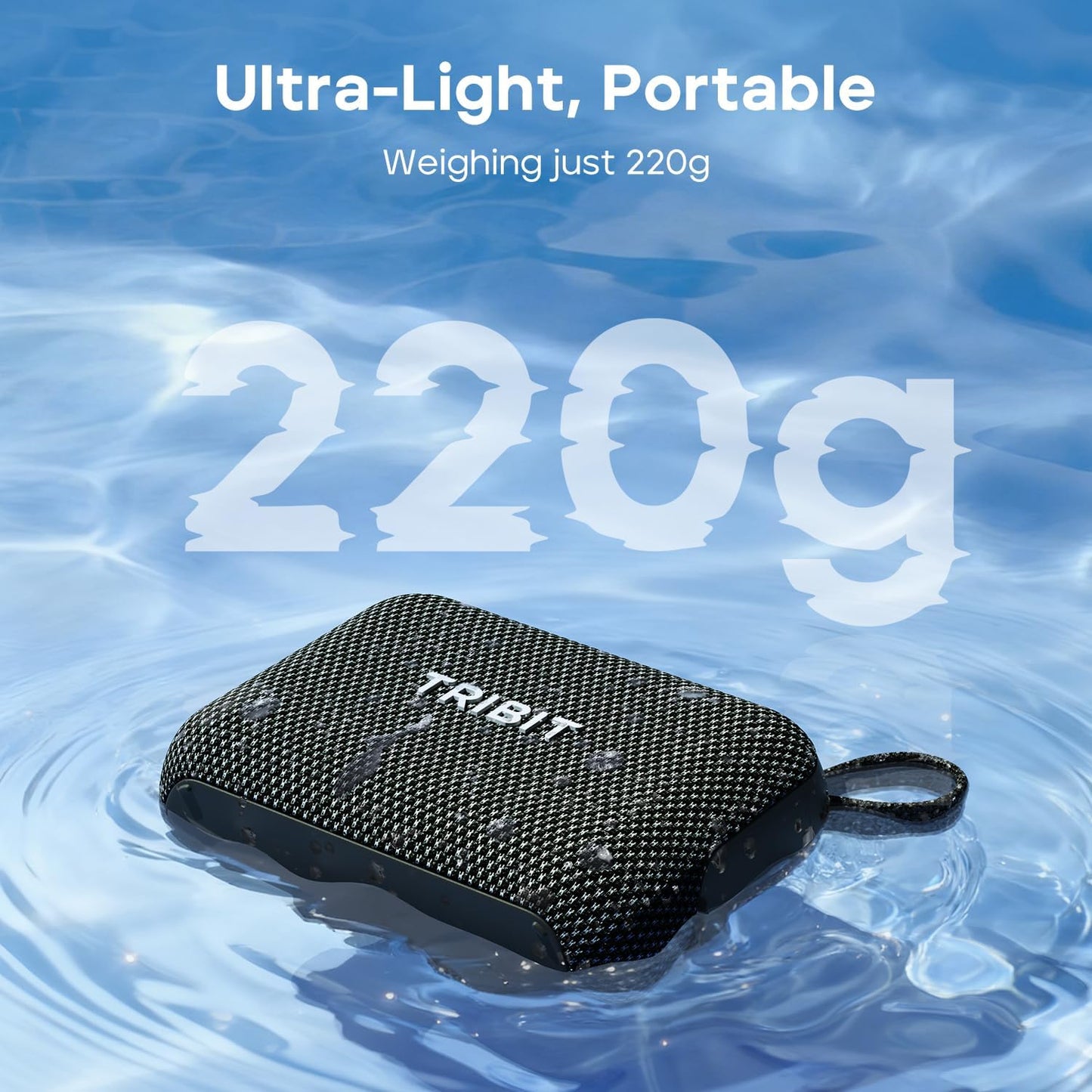 Tribit PocketGo Portable Bluetooth Speaker, 20H Playtime, IP68 Waterproof/Dustproof, Wireless, BT6.0, Shower, Powerful Sound, Custom EQ, TWS, Support TF Card, Floatable, Type-C, Travel/Home (Green)