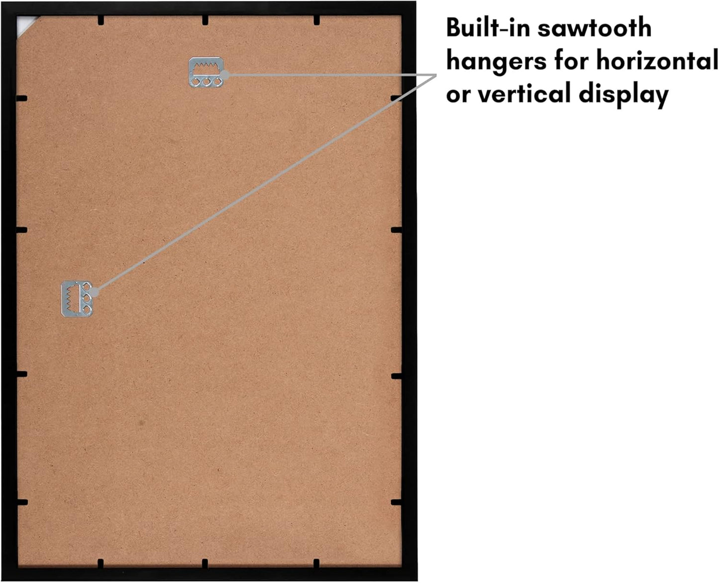 Americanflat 14x20 Picture Frame with Polished Plexiglass - Signature Collection - Gallery-Style Frames Made of Engineered Wood - Photo Frame for Wall Display - Black