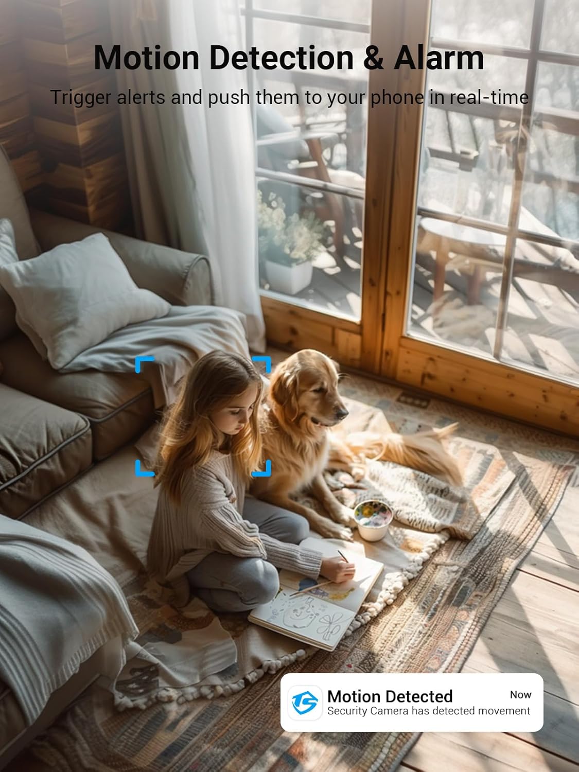 Rocktone 5G & 2.4G Indoor/Outdoor Security Camera for Home, Baby/Elder/Dog/Pet Camera with Phone App, WiFi Camera w/Spotlight Color Night Vision 2-Way Audio