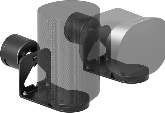 Adjustable Speaker Wall Mount for Sonos Era 100 and Era 300, Flexible Angle Adjustment, Surround Sound Speaker Wall Bracket Compatible with Sonos Era Speakers,1 Pair,Black