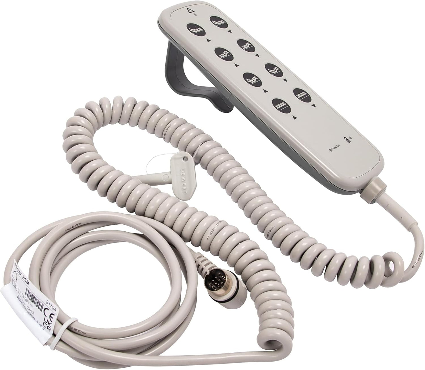 Okin Dewert 81794 IPROXX2 Handset Remote Hand Control Replacement for Hospital Bed Electric Adjustable Beds with 13 pin Connection