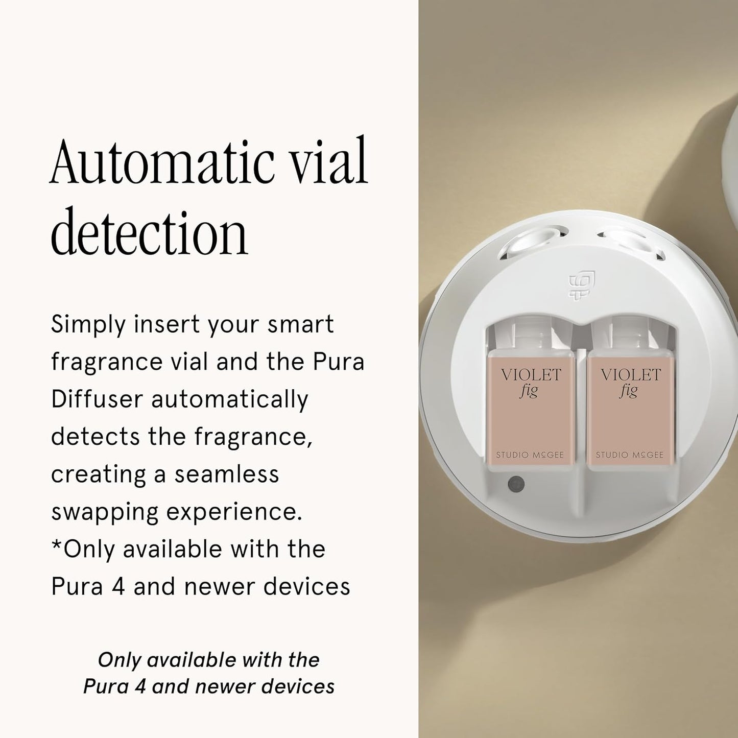 Pura x Studio McGee Home Scent Refill - Smart Air Diffuser - Up to 120-Hours of Luxury Fragrance per Refill - Home Essential - Clean & Safe Diffuser Fragrance - 2 Pack, Violet Fig