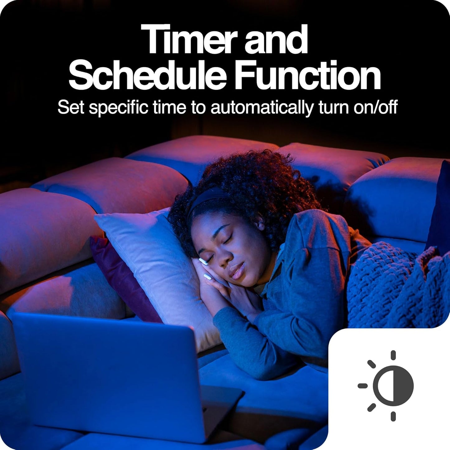 Intermatic ABRA A19 Wi-Fi Smart Bulb, 800 Lumens - Voice Controlled RGB LED, Compatible with Alexa & Google Home - Timers & Schedules, 2.4 GHz Wi-Fi Only, No Hub Required (1 Pack)