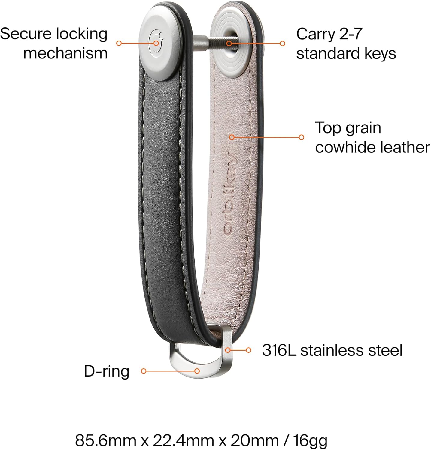Orbitkey Premium Leather Key Organizer