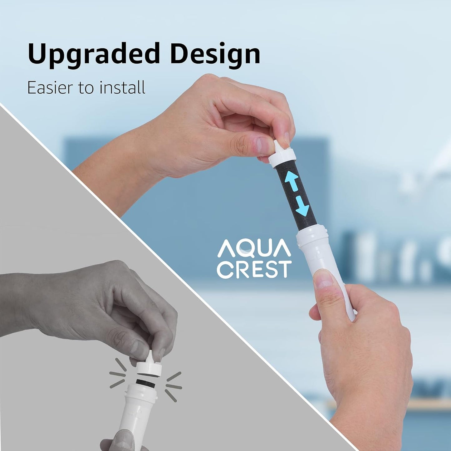 AQUA CREST Water Bottle Filter, Replacement for Brita® BB06, Brita Hard Sided, Stainless Steel and Plastic Bottle Filter, 10 Count