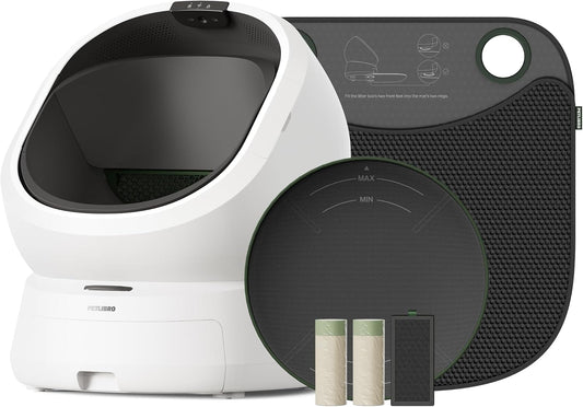 PETLIBRO Luma Automatic Cat Litter Box AI Waste Analysis, Open-Top Self Cleaning Litter Box, in-App Usage Tracking Multi-Cat Recognition, Triple Safety Protection Odor Control+Accessory Kit