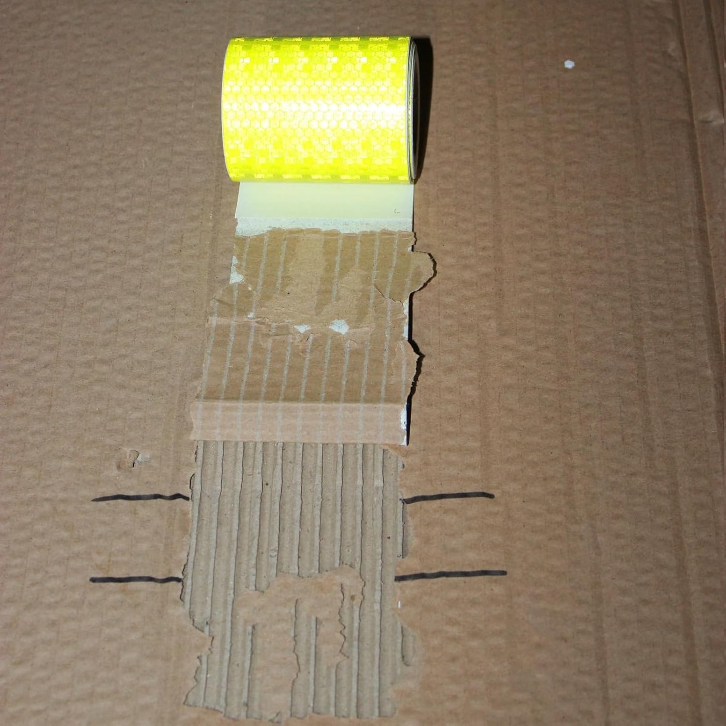 Fluorescent Yellow Reflective Tape Outdoor Waterproof 3 inch, High Visibility Warning Safety Industrial Marking Tape (11 feet)