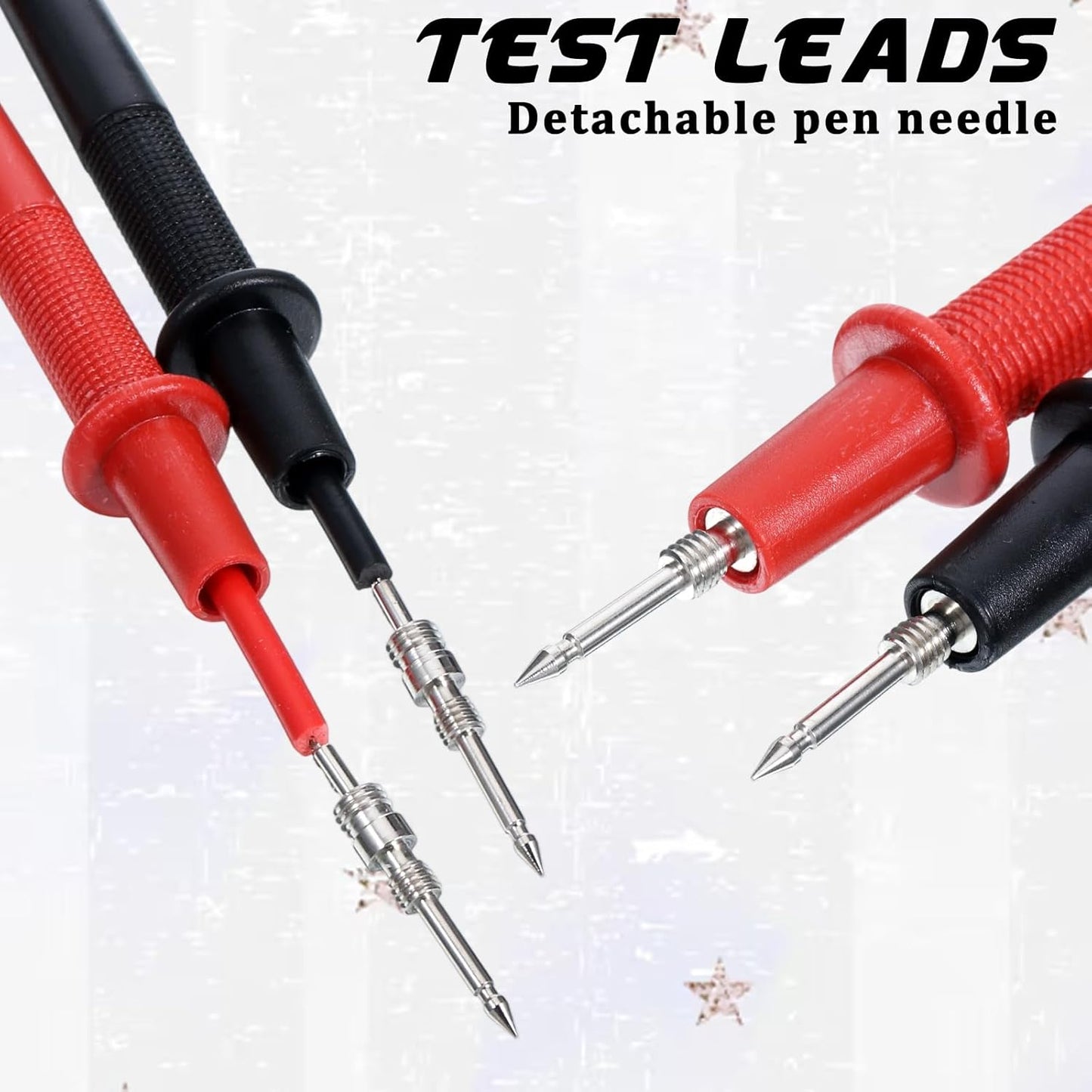 2 Pcs Multimeter Leads Digital Multimeter Test Leads 1000V 10A Alligator Clips Long Banana Plug Multimeters Probe Test Lead Cable Professional Probe Kit Multi Meter Clamp Tester Probes