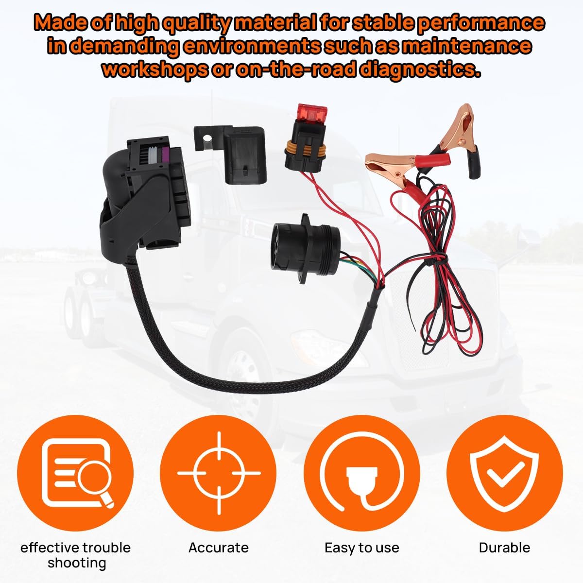 for Paccar MX13 EPA21 ECM Diagnostic Cable, Professional Heavy Duty Truck Engine Diagnostic Tool, Plug & Play Fault Testing Cable for Paccar MX13 Engines