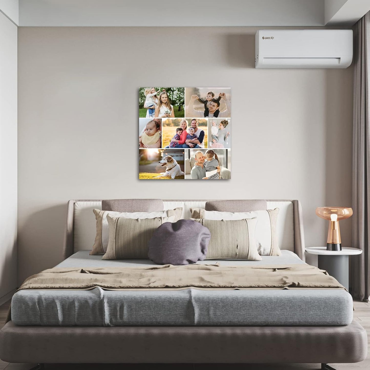 LZIMU 7 Picture Collage Canvas Prints Personalized Multi Photo Wall Art Custom Your Image to Canvas Customized Family Gifts Home Decor (Collage Photo-10, No frame)