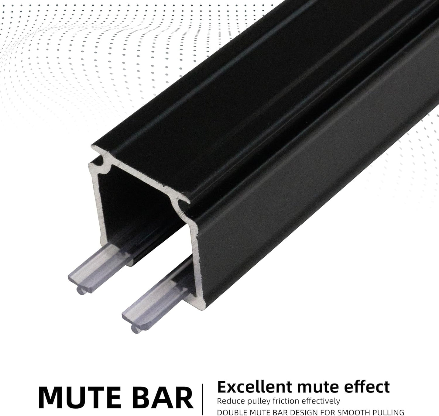 Curtain Track for Ceiling or Wall, Heavy Duty Aluminum Alloy with Smooth Sliding, Easy to Install, Black, 3ft To 12ft