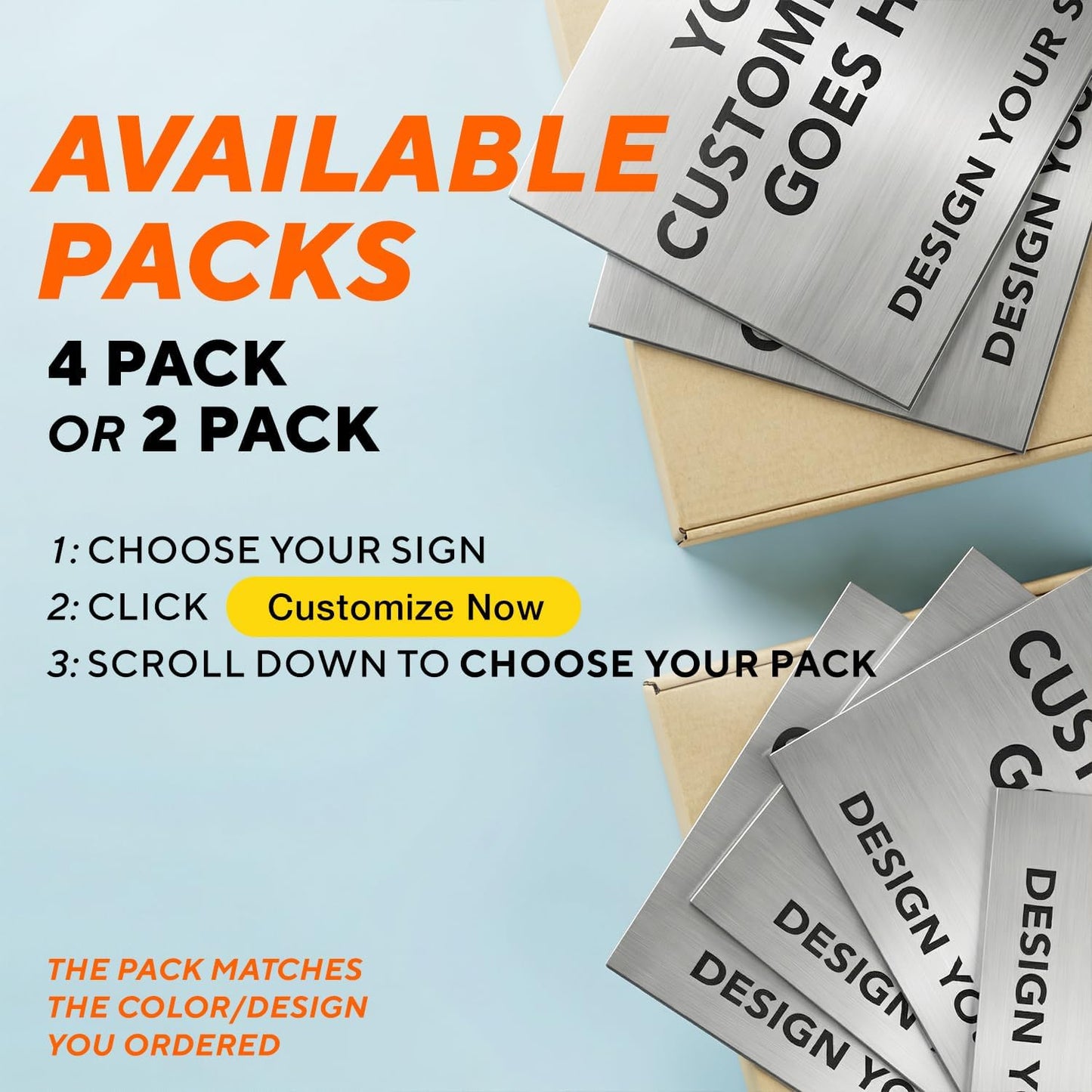 Custom Outdoor Aluminum Signs, Personalized Business Signs, Waterproof Silver Brushed Metal 14x10 In