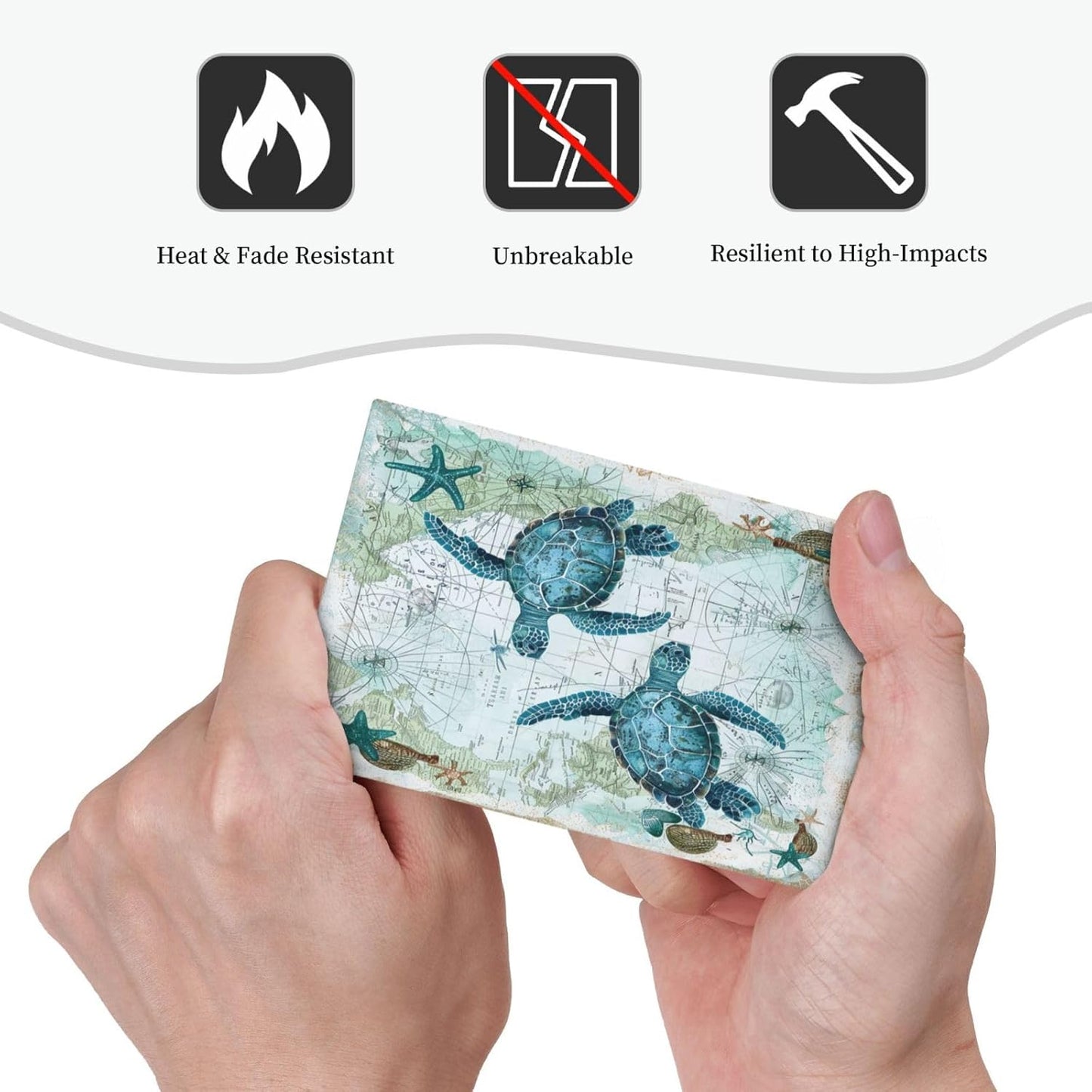 Light Switch Cover Plate Nautical Green Sea Turtles Beach Blue Ocean 1 Gang No Device Blank Electrical Wall Plates Faceplate Decorative Switch Plate For Bathroom Kids Room Decor