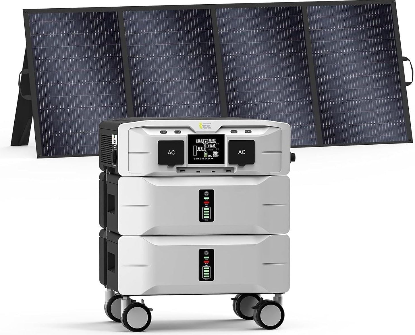 IEE 5120Wh Portable Power Station SP5000 with 400W Solar Panel, 120/240V 5000W(Peak 9000W) AC Output Solar Generator, Expandable Capacity, LFP Battery Generator for Home Use, Power Outages, RVs