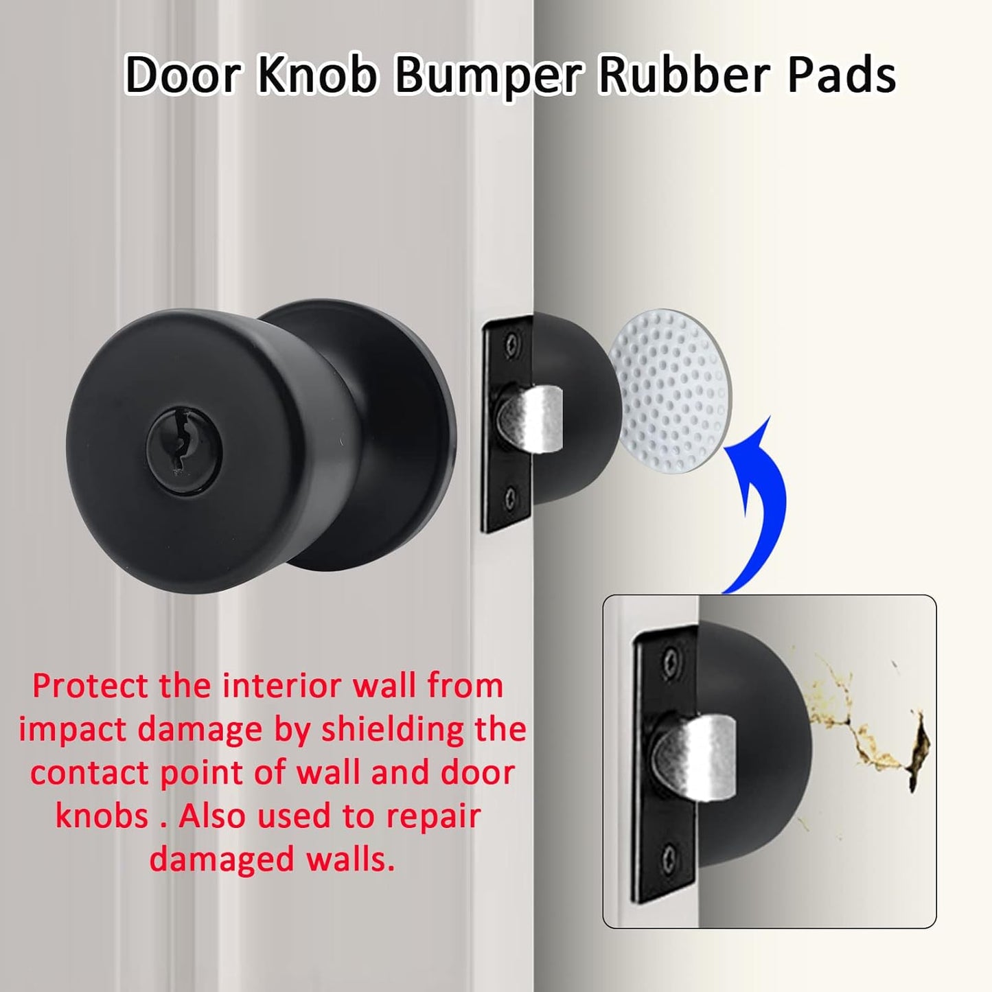 JO.KO 2 Pack Door Knob with Lock and Key, Round Ball Lock Interior/Exterior Door Knob for Bedroom Or Bathroom/Entry Door Handle (Matte Black 2Pack)