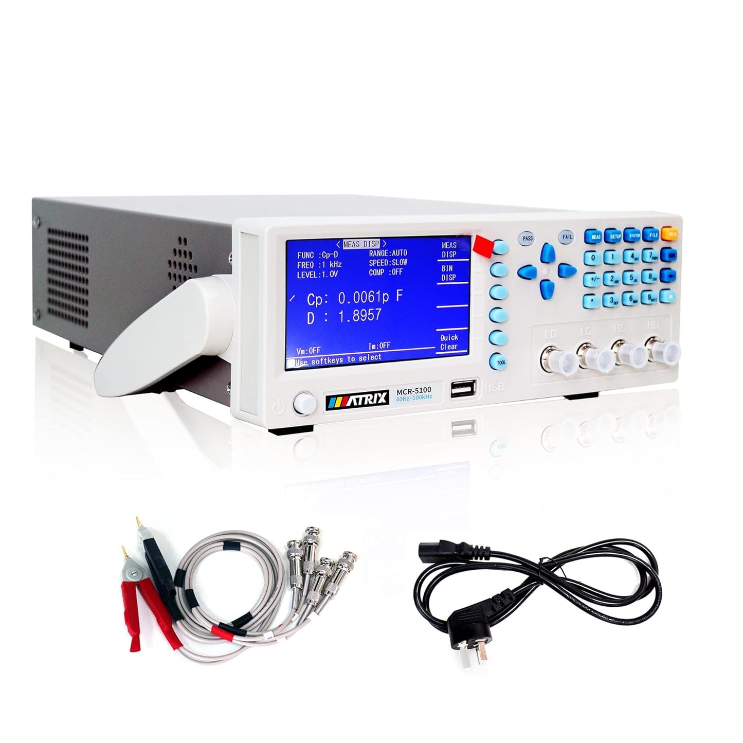 Benchtop LCR Meter Matrix MCR-5010 Digital Tester for Capacitance Resistance Inductance Accuracy 0.15% 100Hz-10kHz