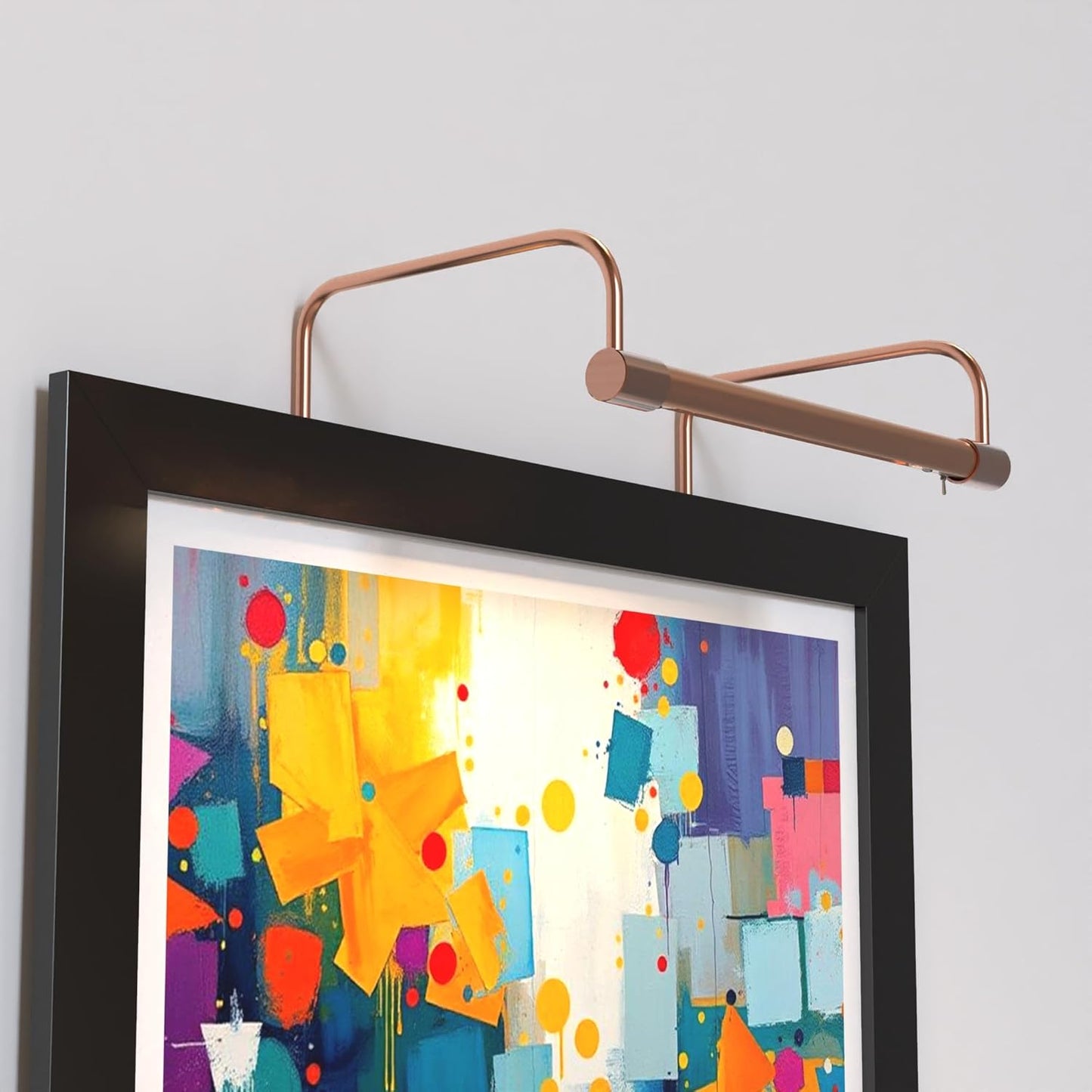 Cocoweb 12 Inch Tru-Slim Copper Picture Light - LED, 2700K, Adjustable Arm, Plug-in, Toggle Switch, Sleek and Compact Design