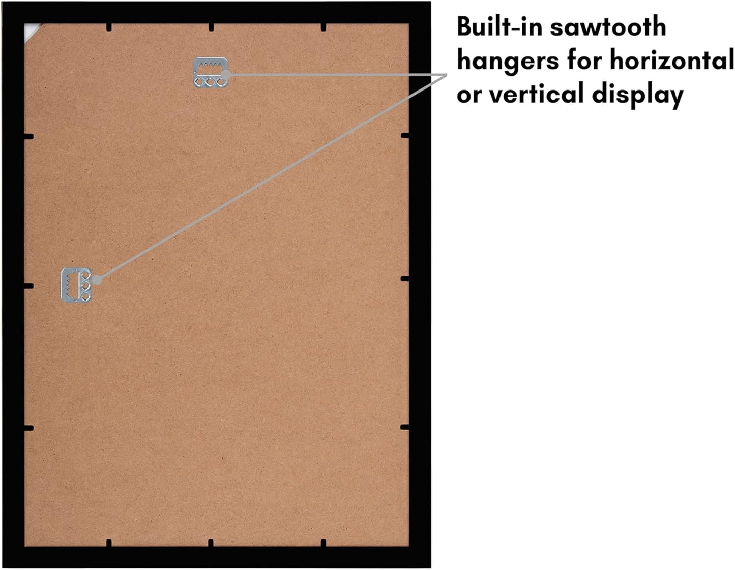 Americanflat 12x16 Picture Frame with Shatter-Resistant Glass - Signature Collection - Gallery-Style Frames Made of Engineered Wood - Photo Frame for Wall Display - Black